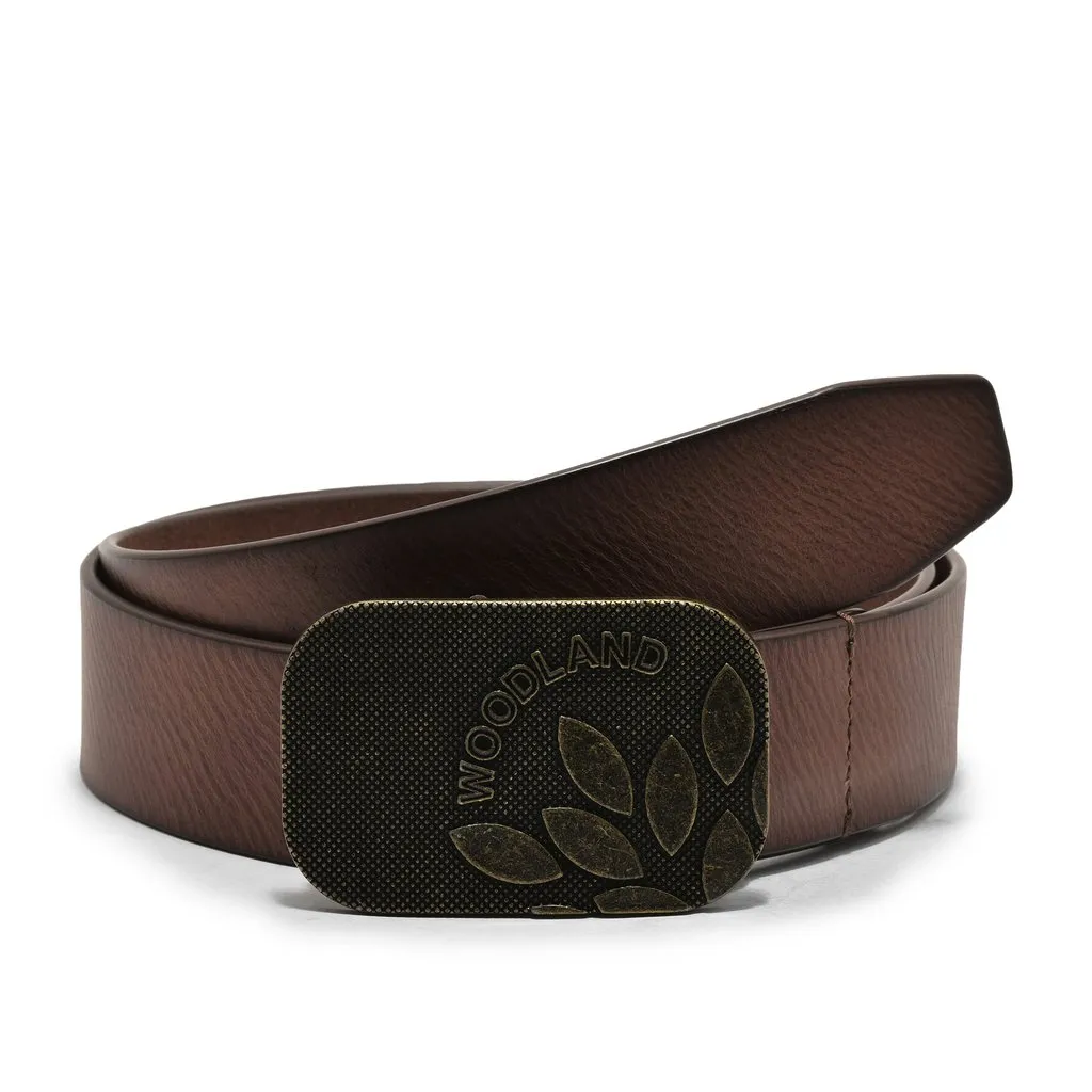 Tan Leather Belt for Men - Thumbnail 1
