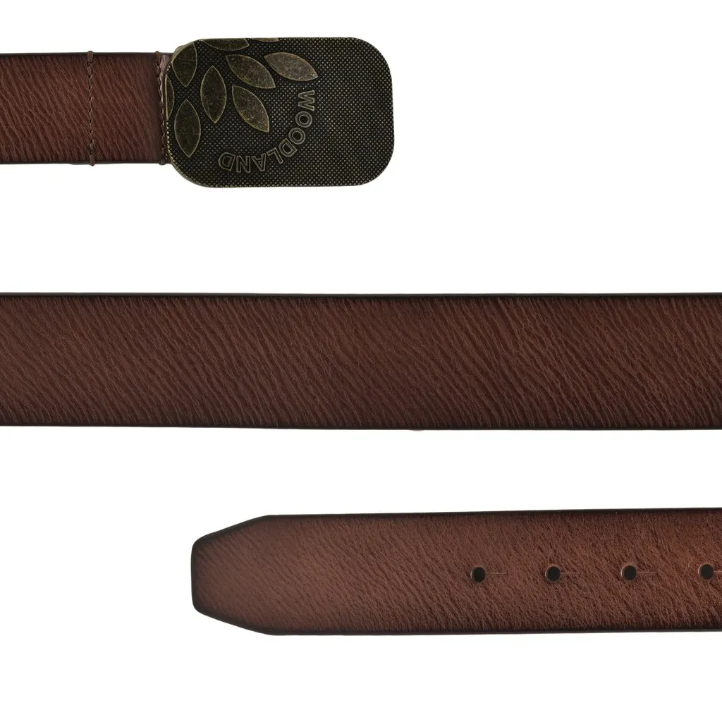Tan Leather Belt for Men - Thumbnail 2