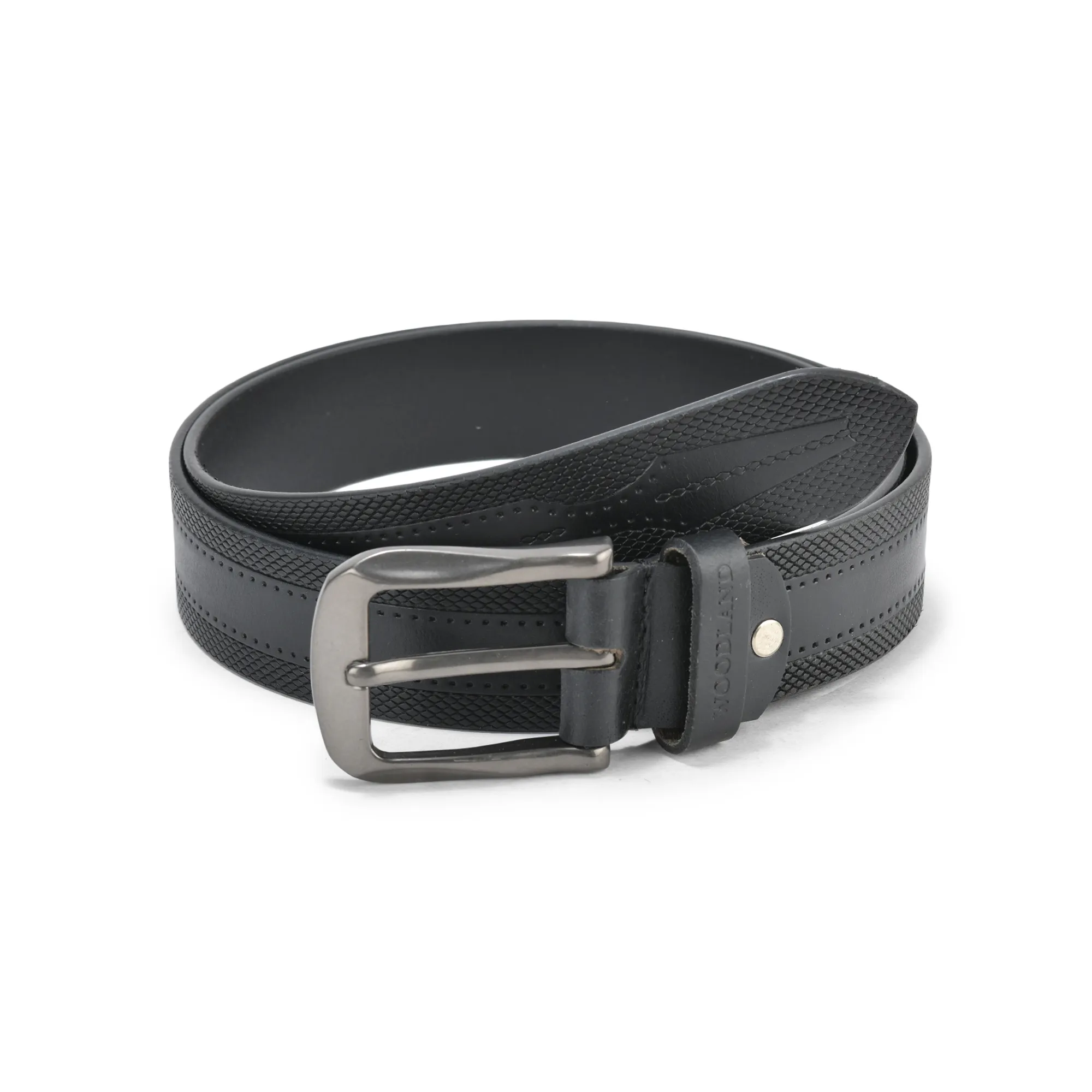 Black Softy Leather Belt For Men - Thumbnail 1