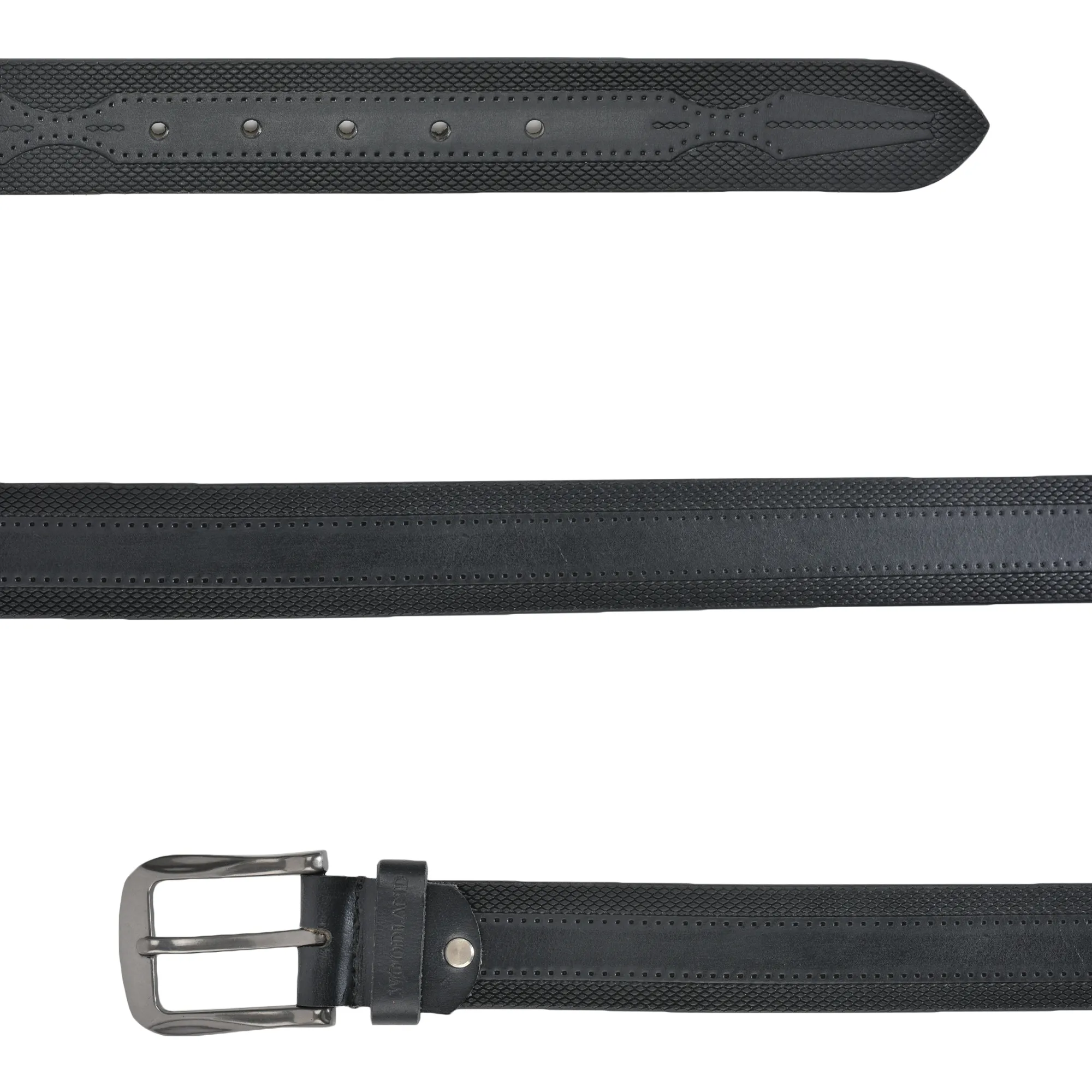 Black Softy Leather Belt For Men - Thumbnail 3