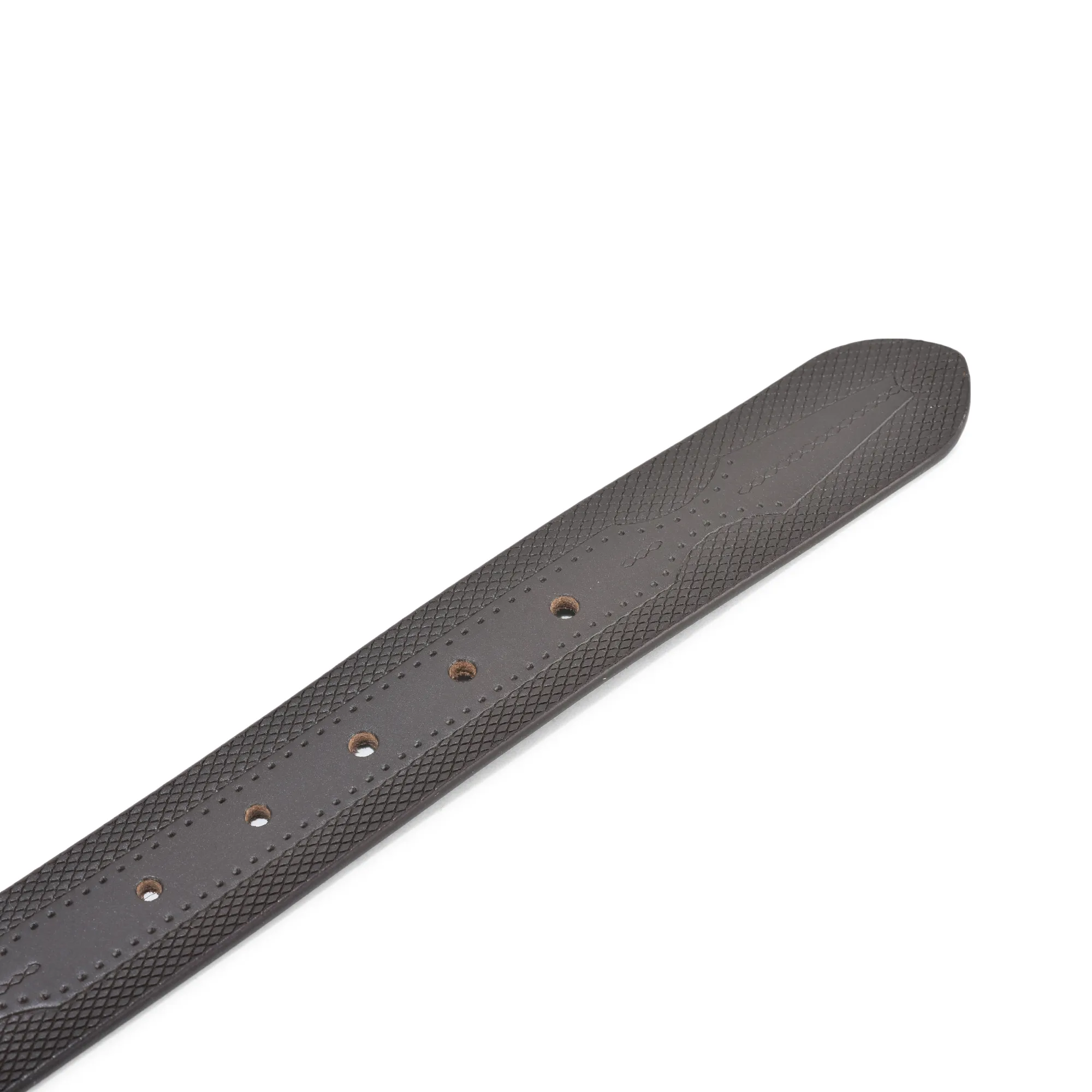 Brown Leather Belt For Men - Thumbnail 2
