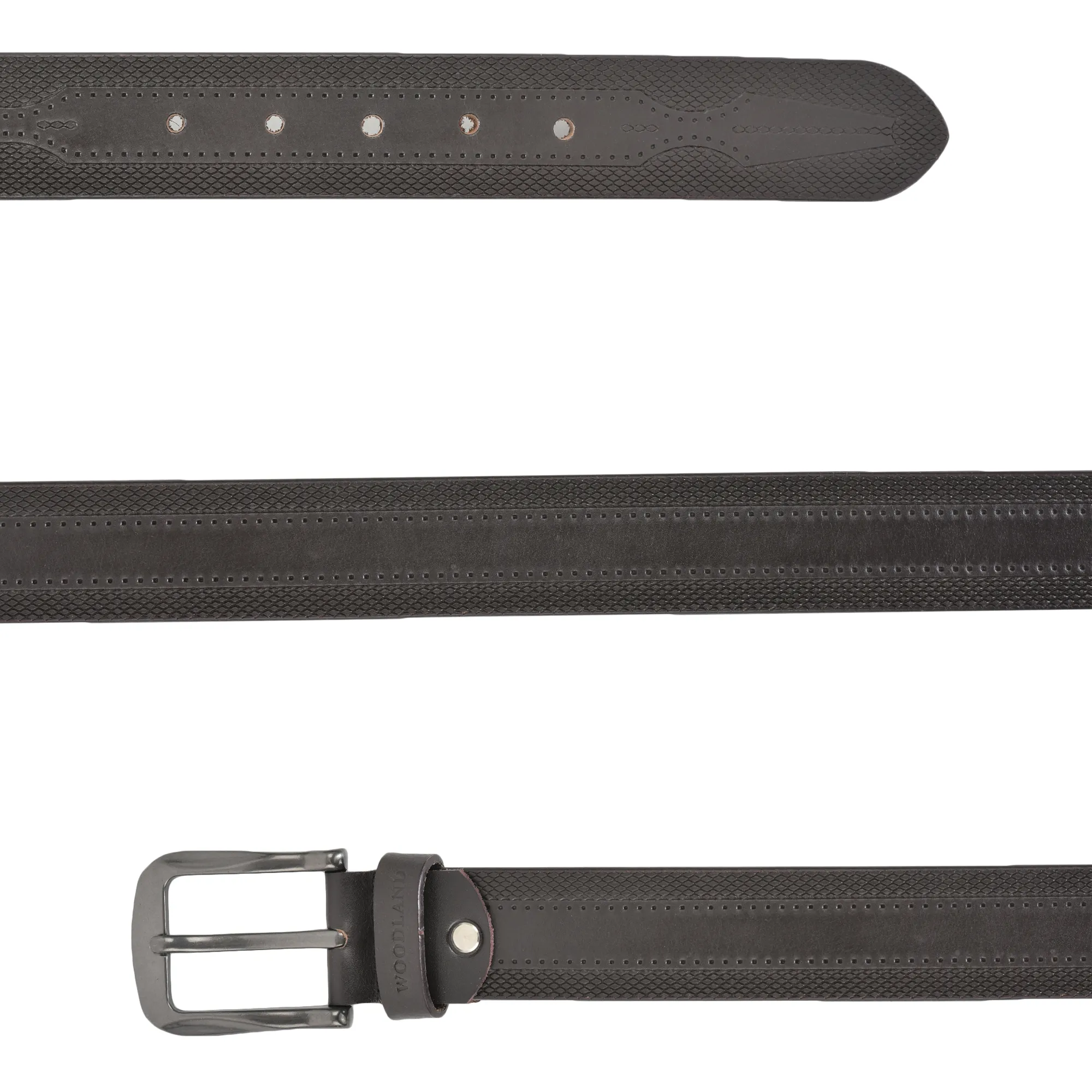 Brown Leather Belt For Men - Thumbnail 3
