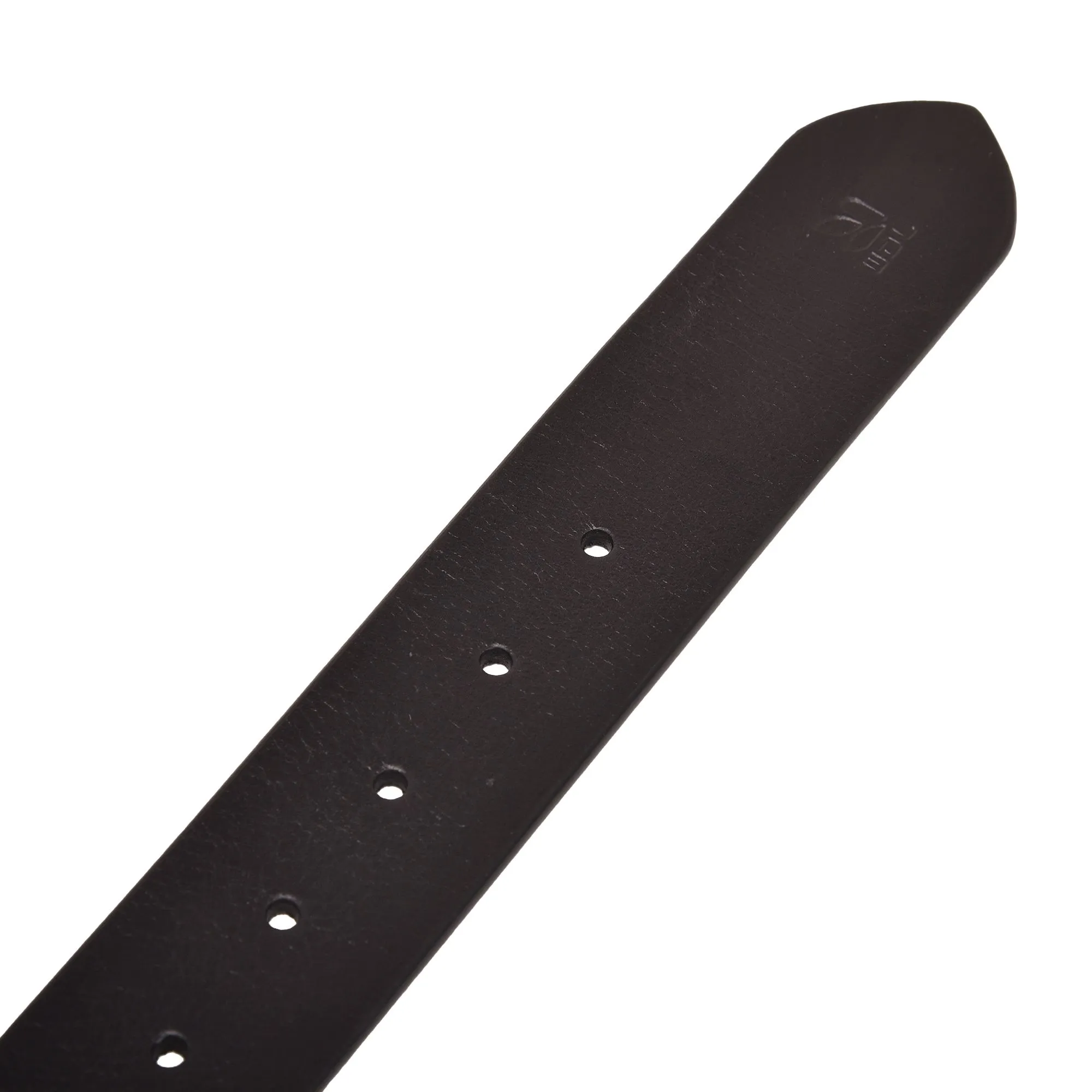 Black men's leather belt - Thumbnail 3