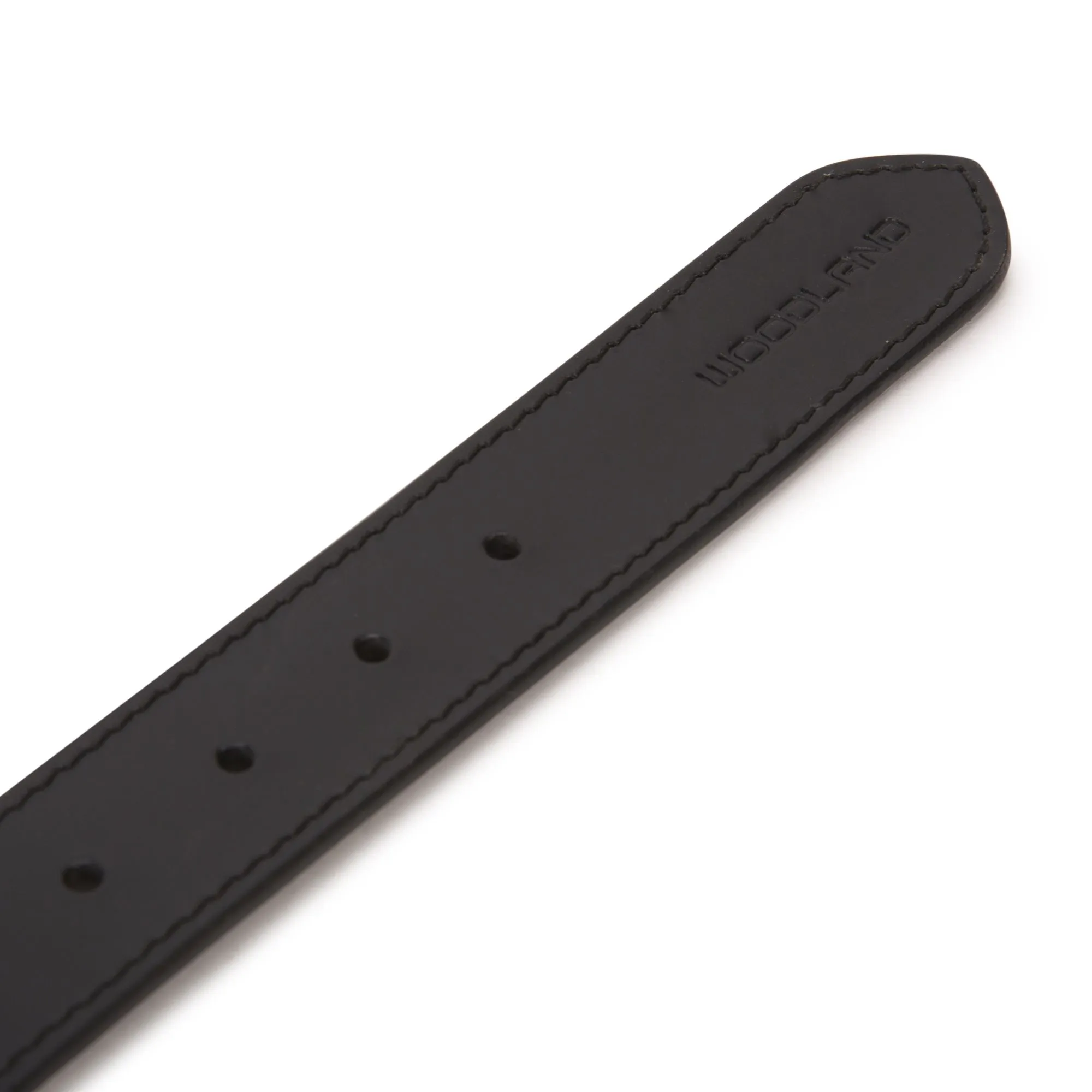 Black canvas leather belt for men - Thumbnail 3