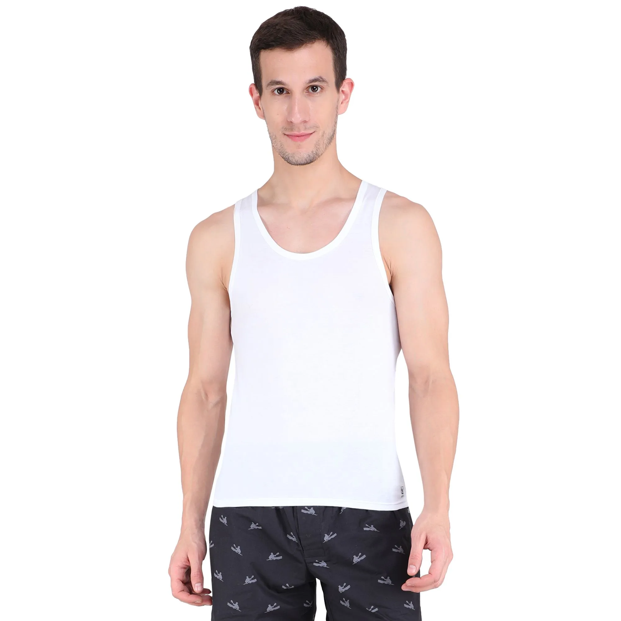 WHITE sleeveless vest for men - Image 1