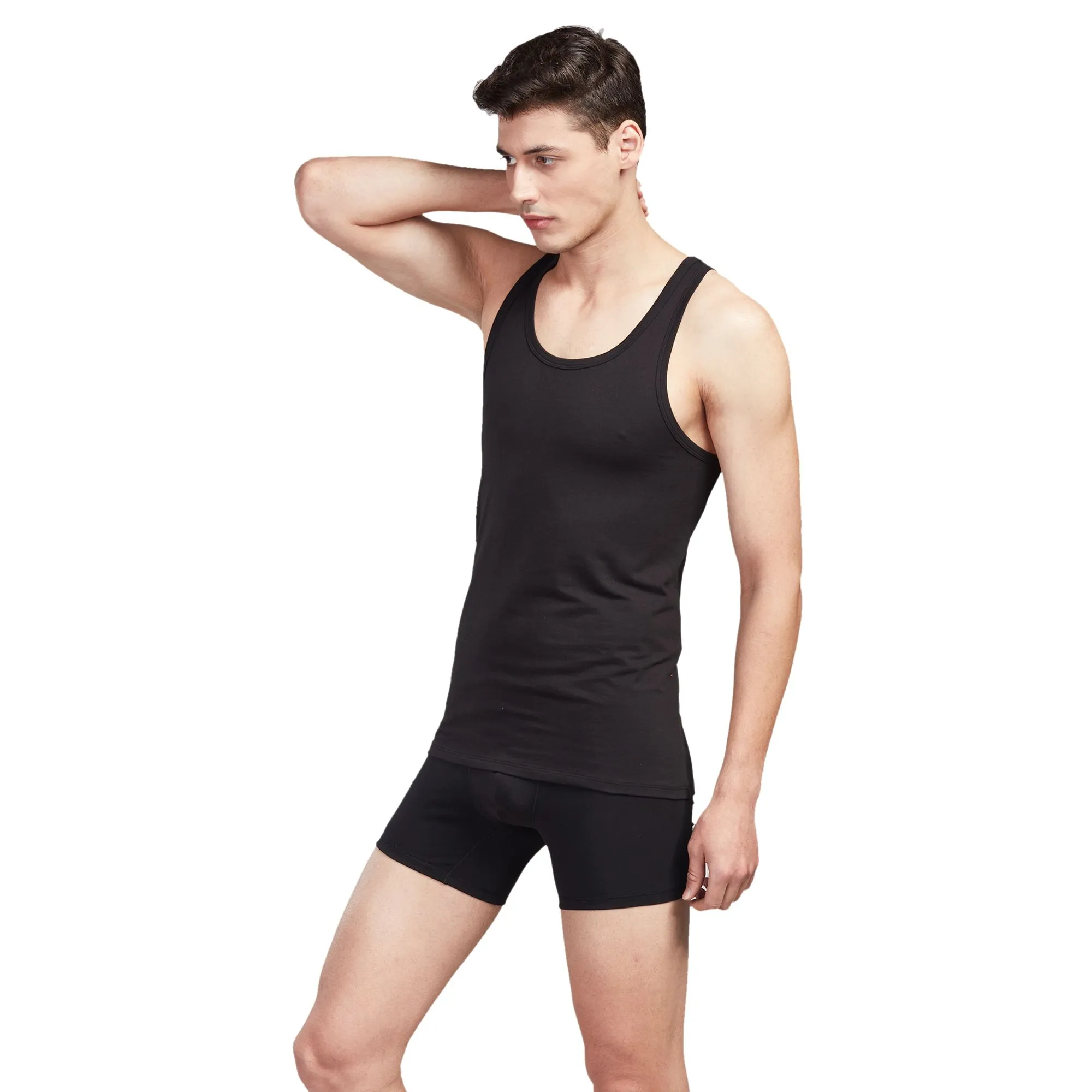 woods-black-cotton-sleeveless-vest