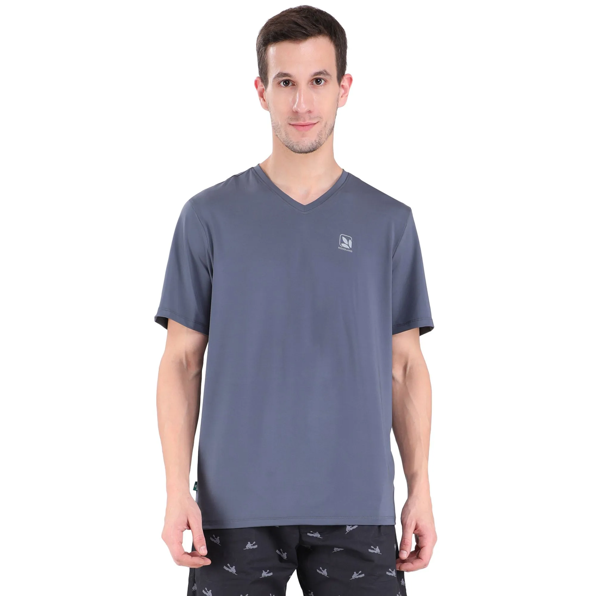 Dark grey V-neck vest for men - Thumbnail 2