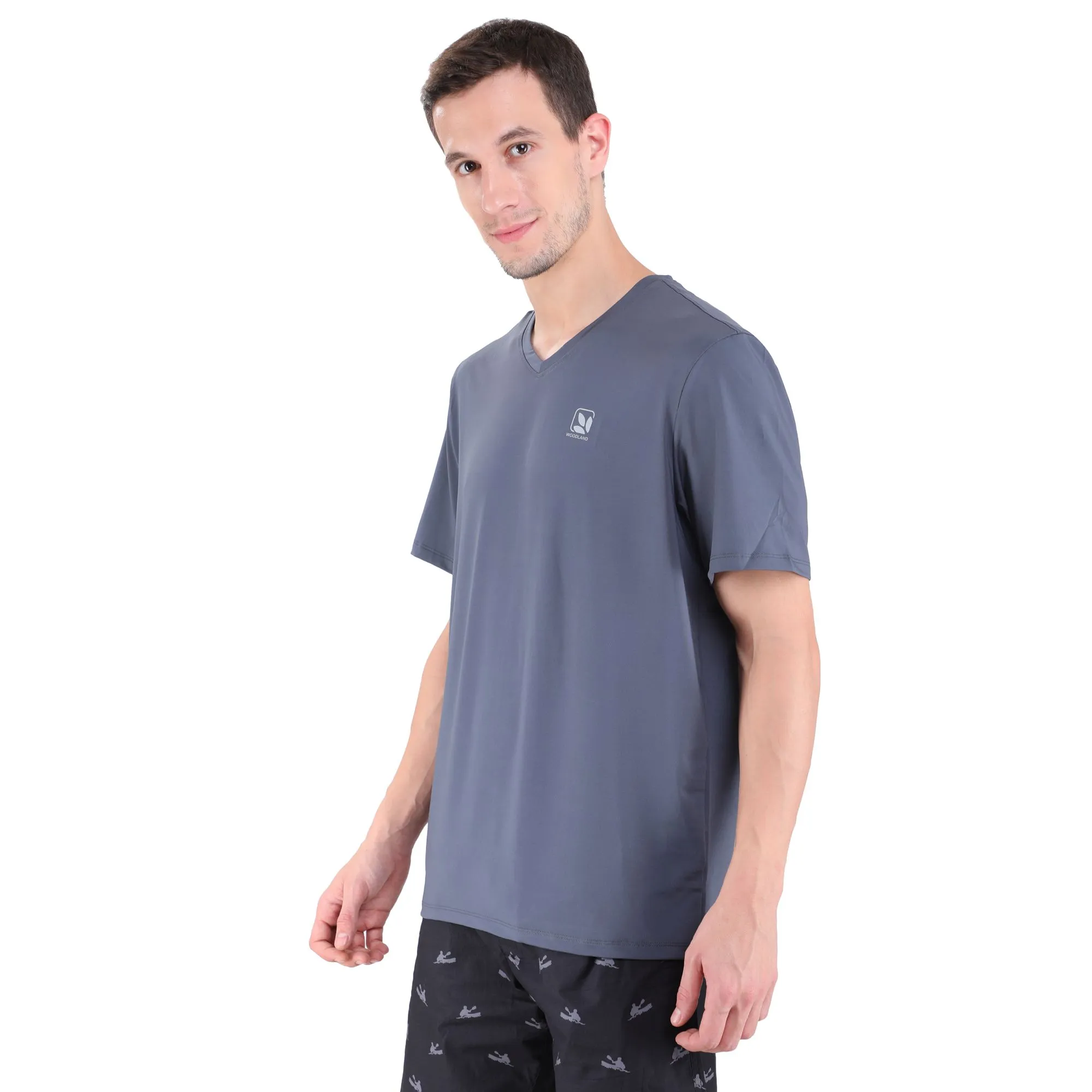 Dark grey V-neck vest for men - Thumbnail 3