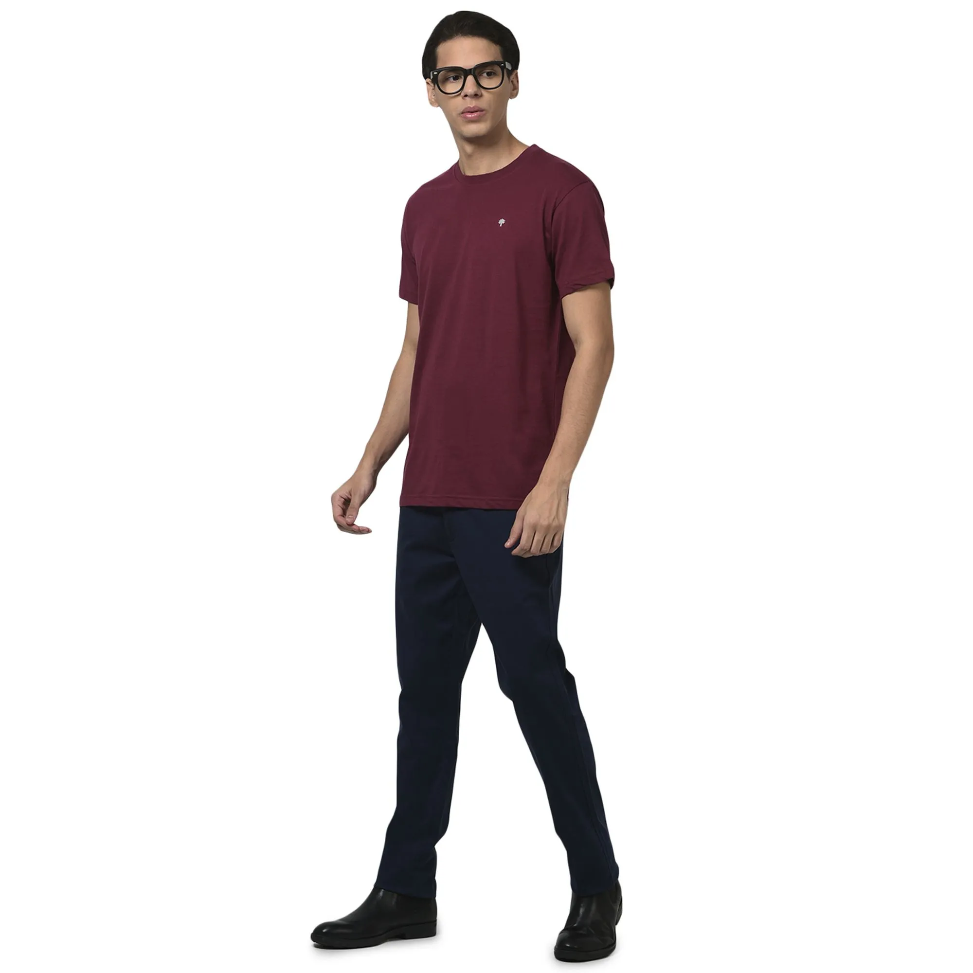 maroon-round-neck-t-shirt-for-men-1