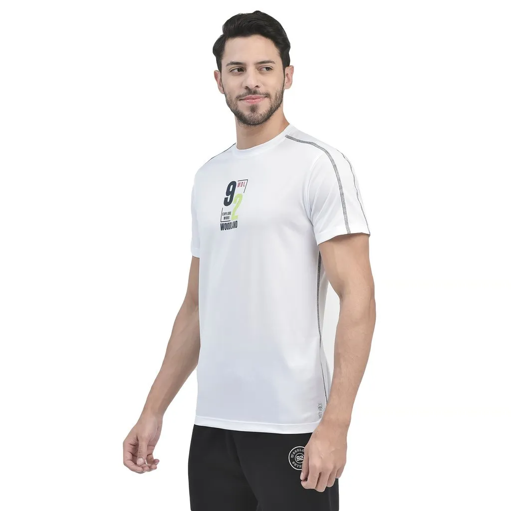 White Crew Neck T-shirt for Men - Thumbnail 3