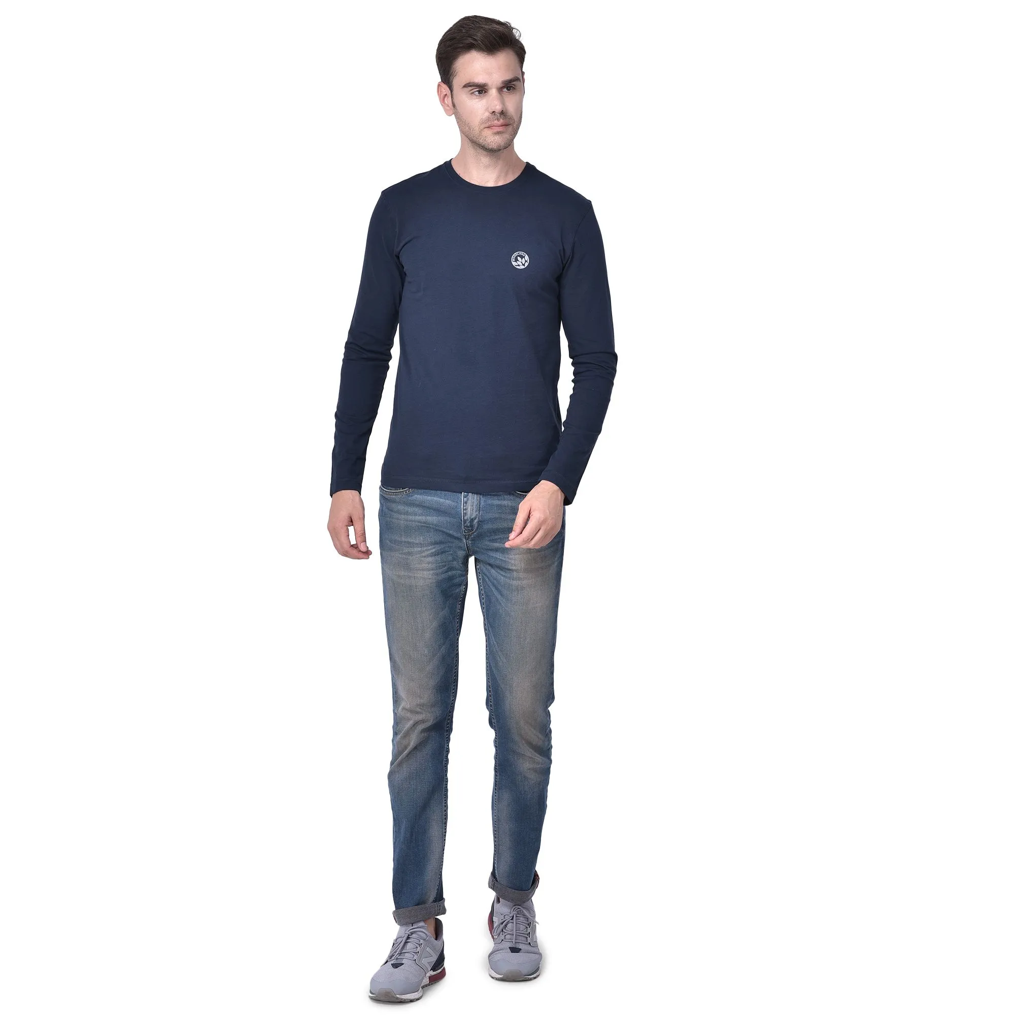 Navy innerwear T-shirt for men - Thumbnail 1