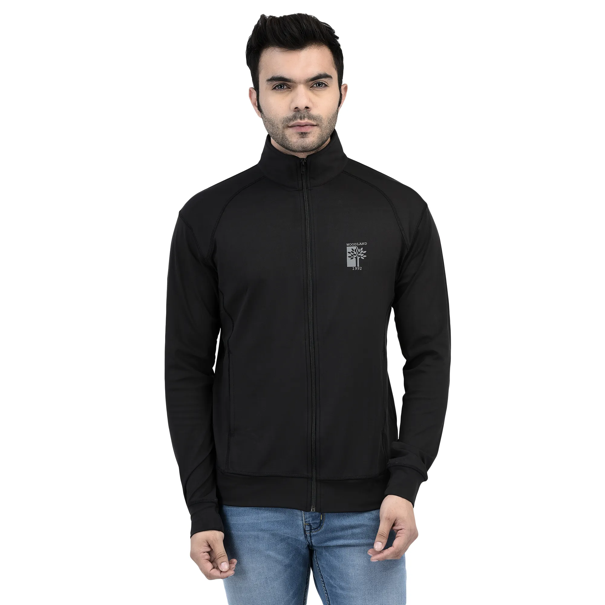 Black Track Jacket for Men - Thumbnail 2
