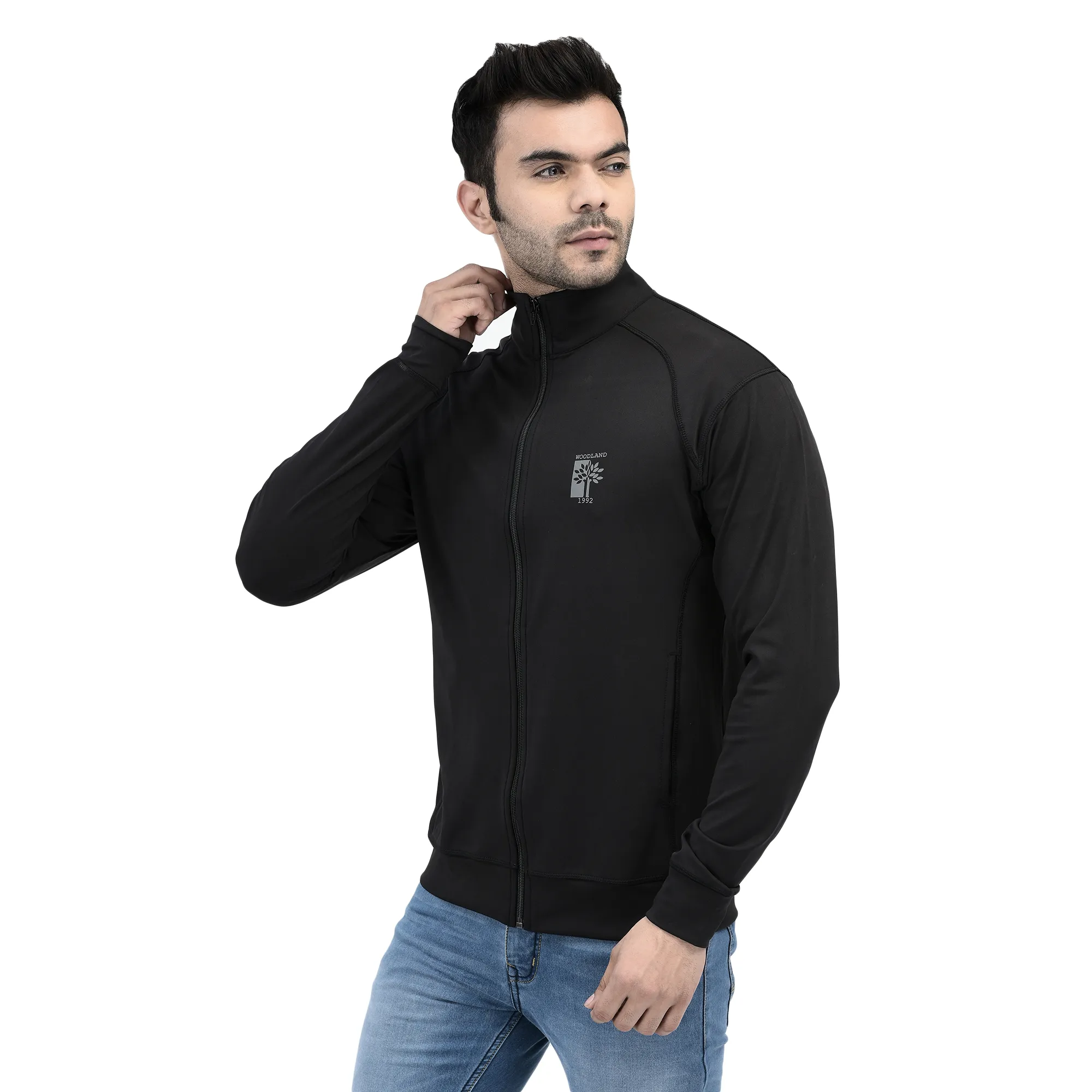 Black Track Jacket for Men - Thumbnail 3