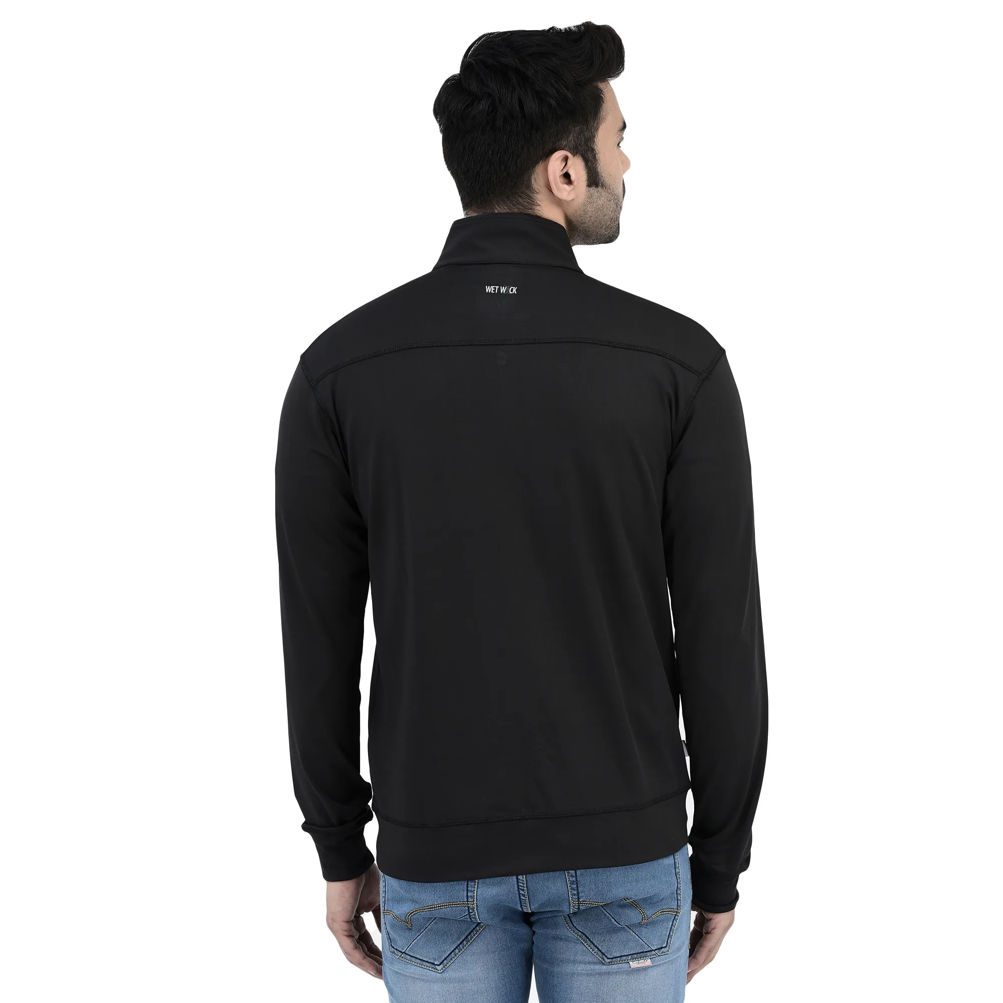 Black Track Jacket for Men - Thumbnail 5
