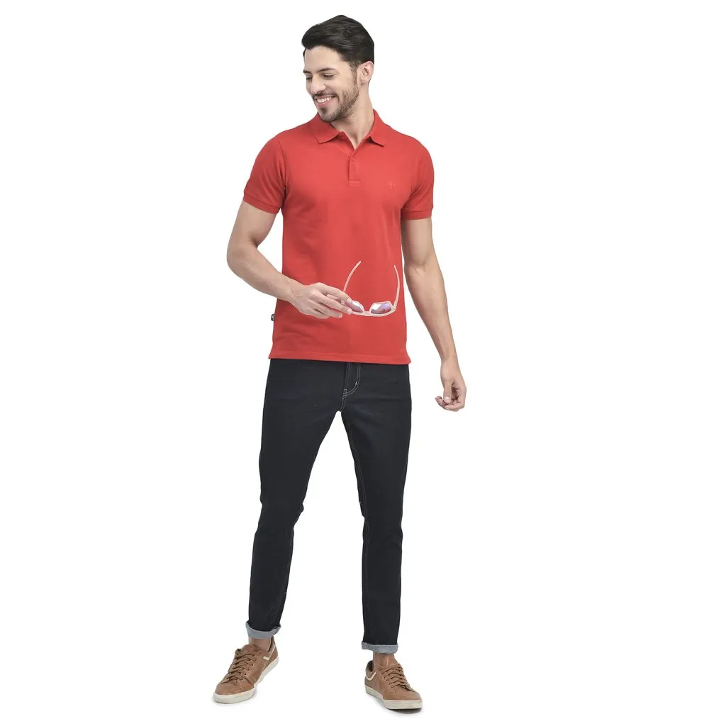 Red Polo T-shirt for men - Image 1