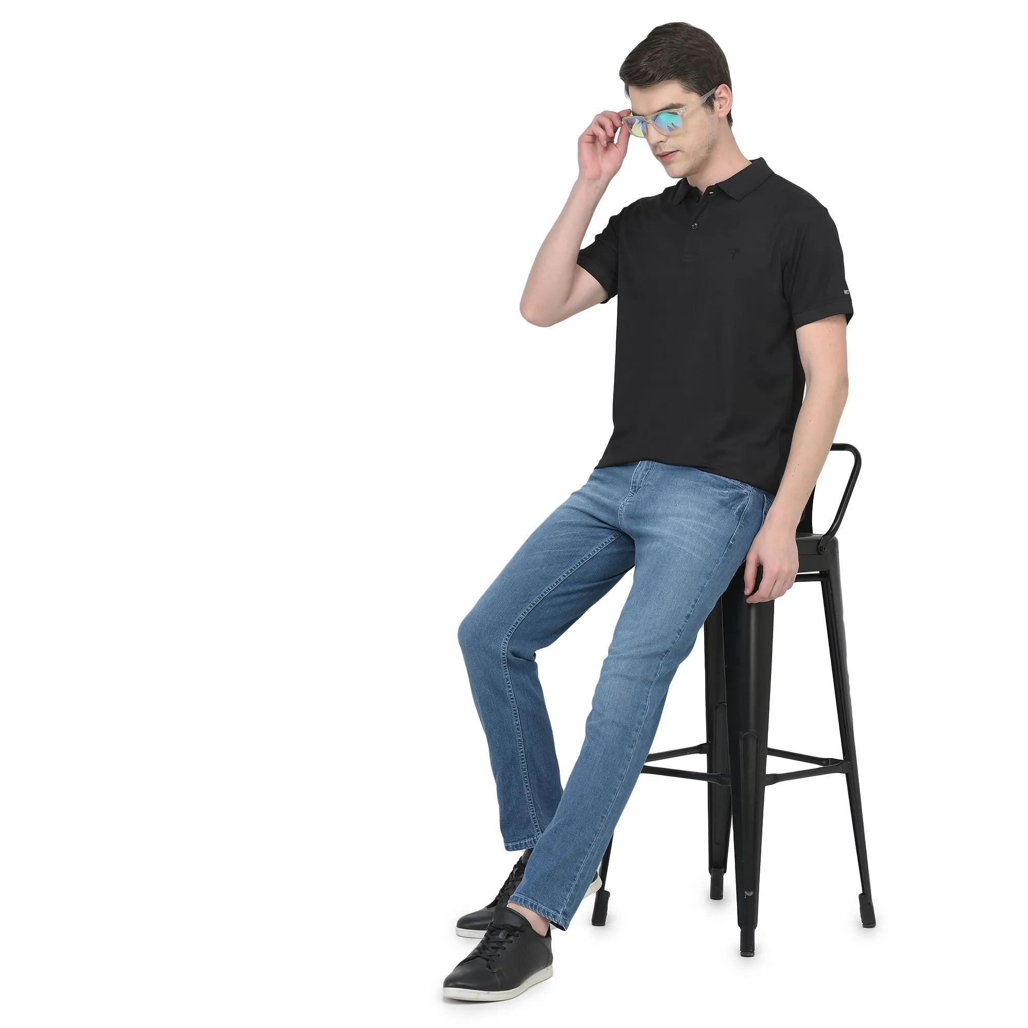 Black Polo T-shirt for Men - Image 1