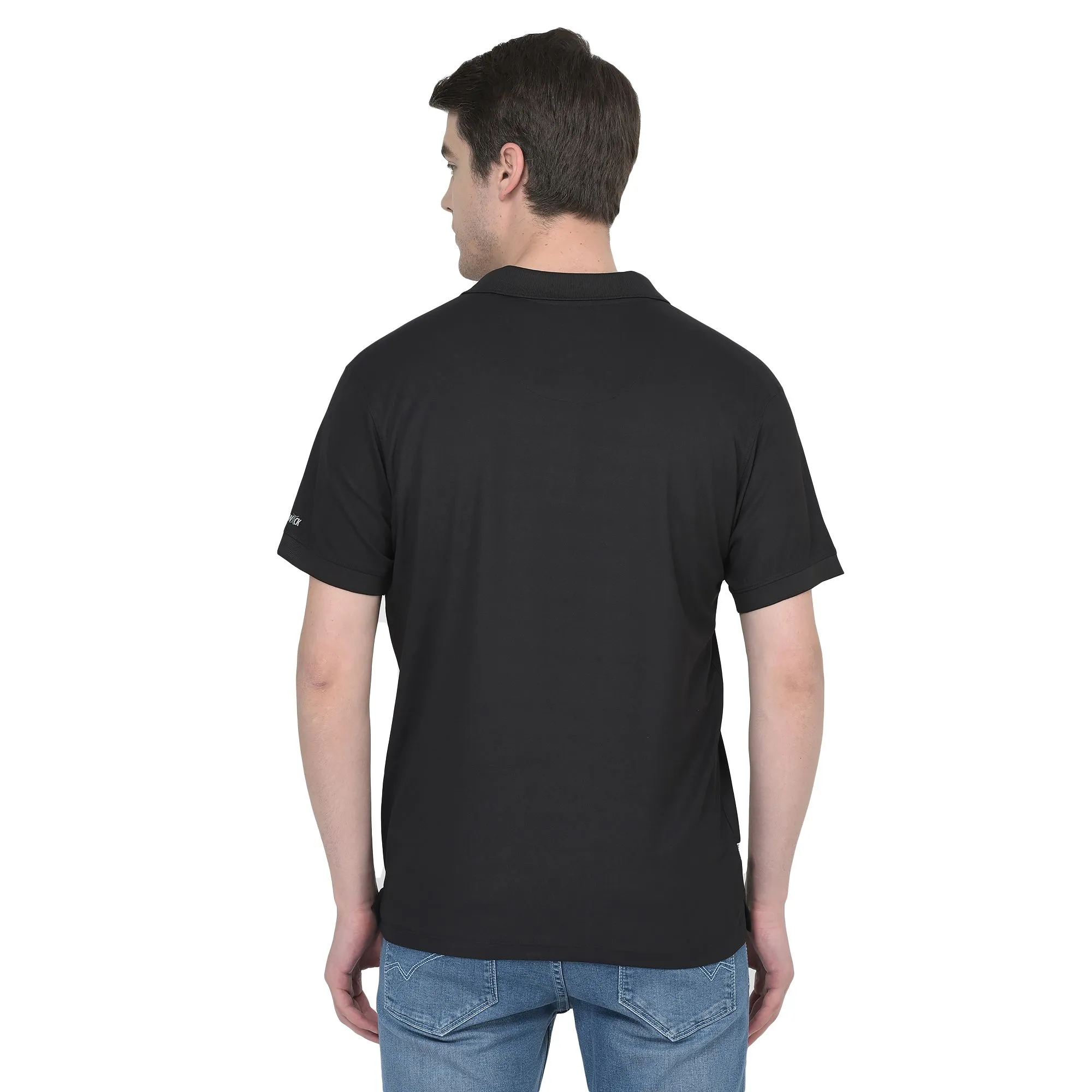 Black Polo T-shirt for Men - Thumbnail 5