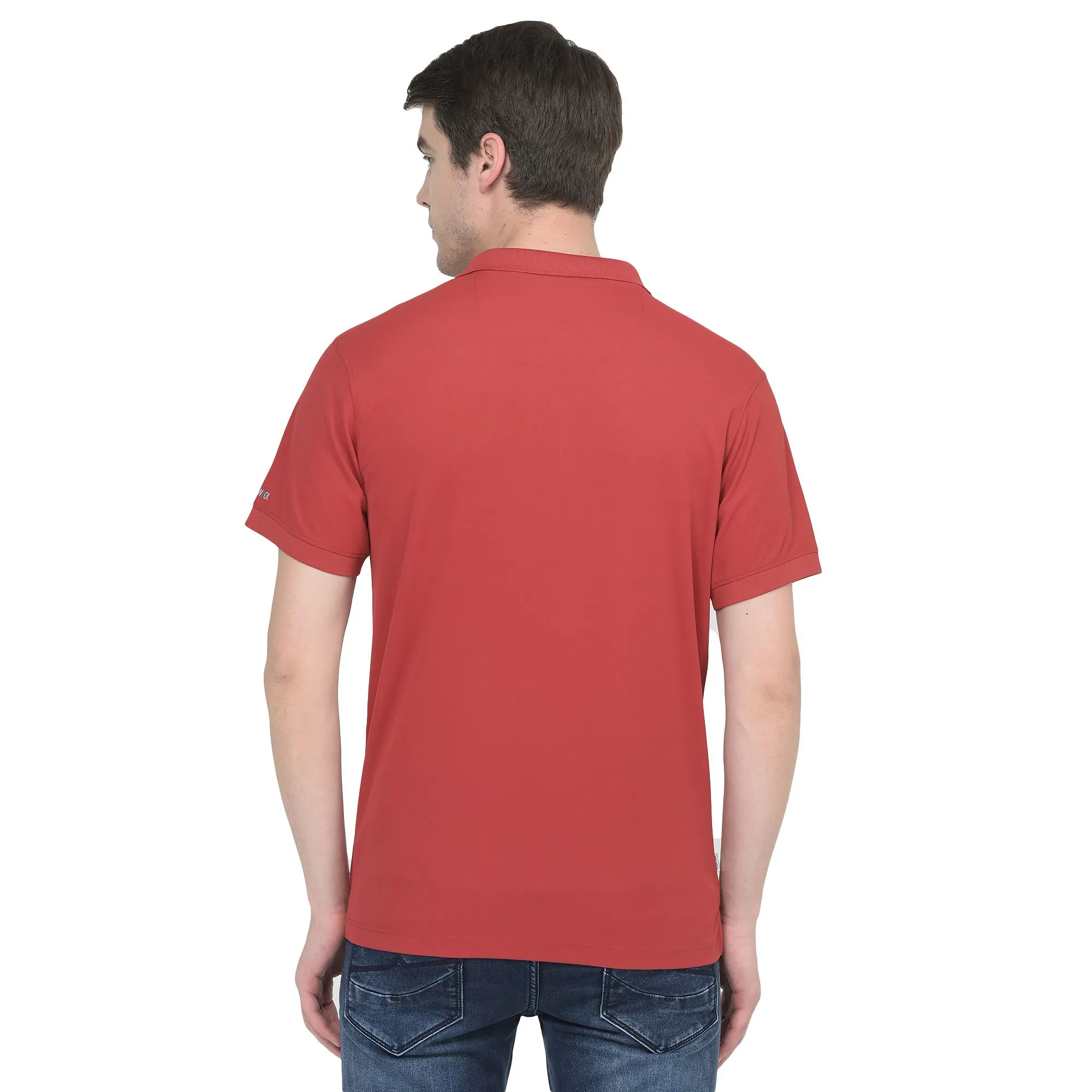Red Polo T-shirt for Men - Thumbnail 5