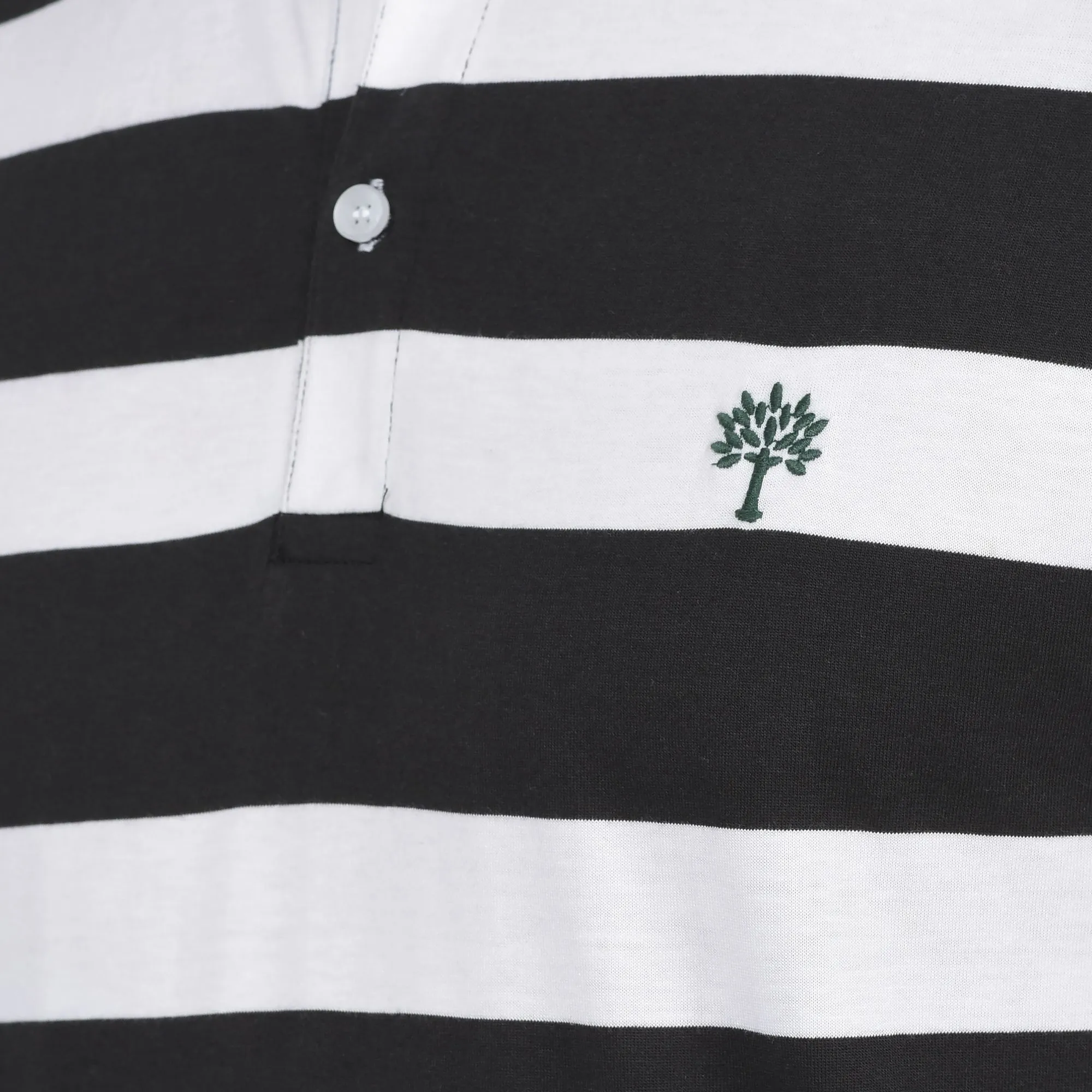 White/Black Polo T-shirt for Men - Thumbnail 6