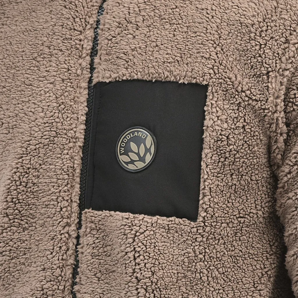 Khaki Sherpa Jacket for Men - Thumbnail 6