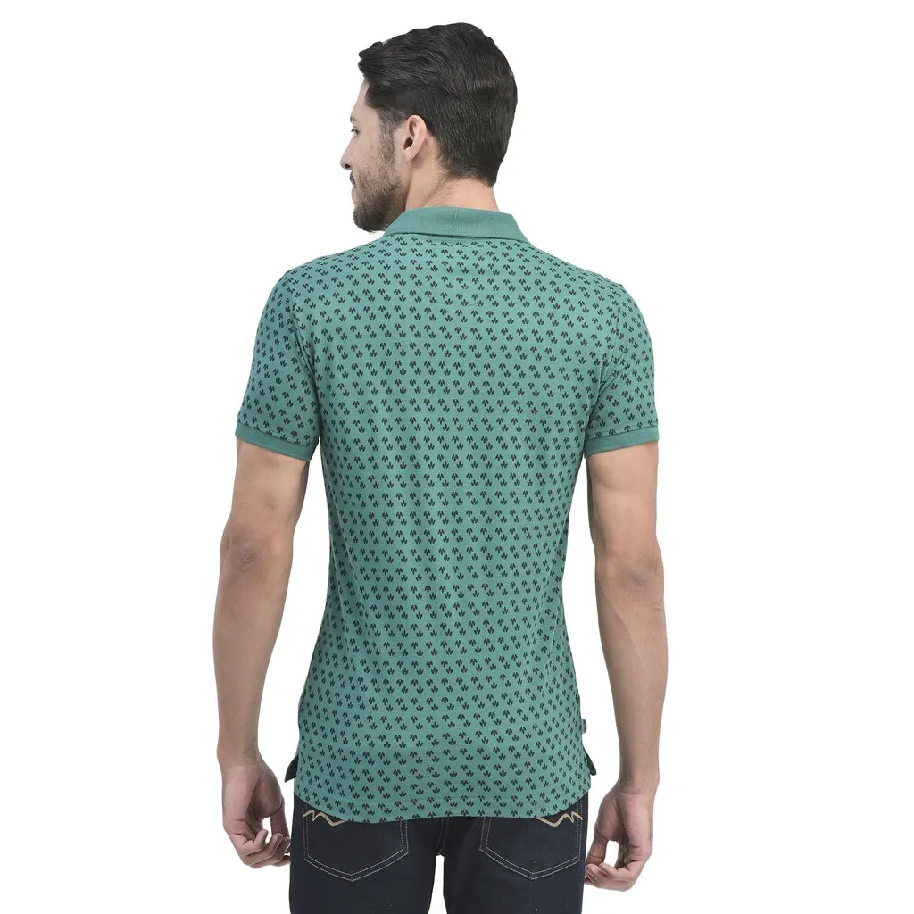 Dgreen Printed Polo T-shirt for Men - Thumbnail 5