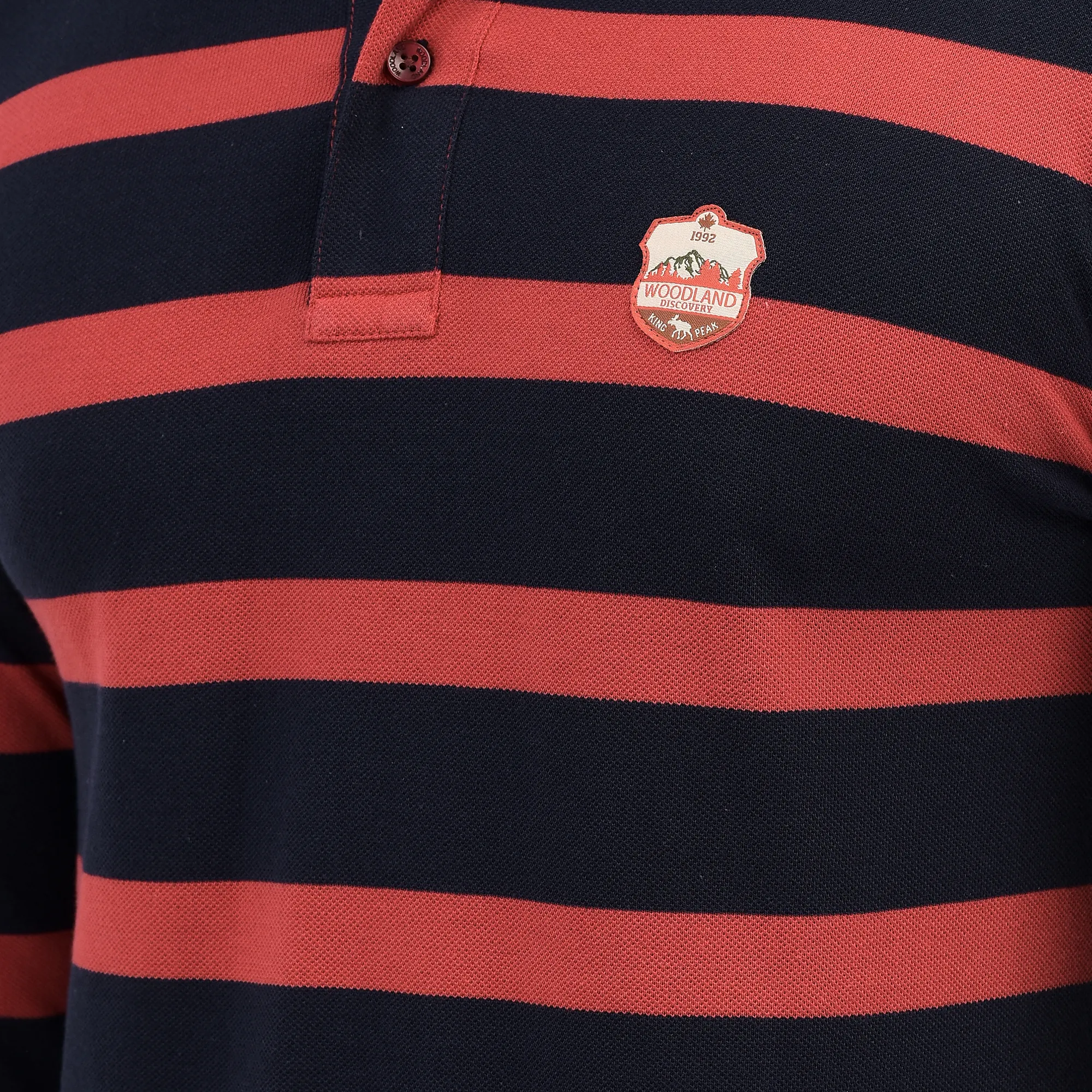 Red/Navy Polo T-shirt for Men - Thumbnail 6