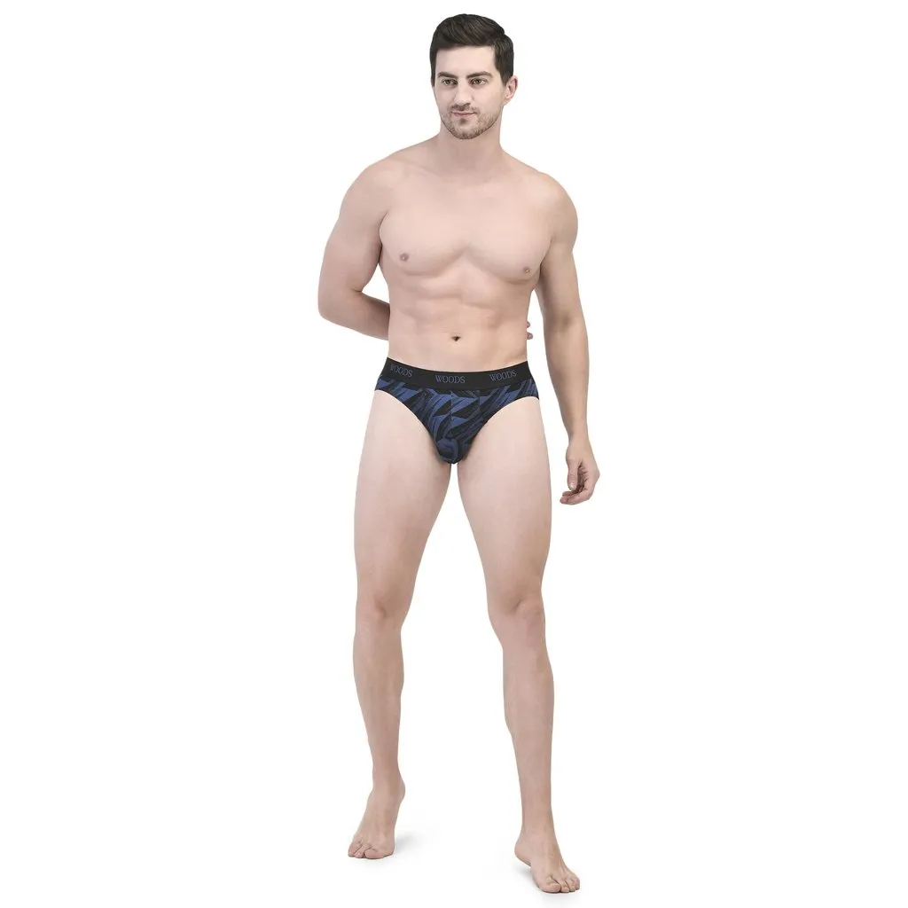 Woods Black/Navy Micrifibre Briefs for Men - Thumbnail 2