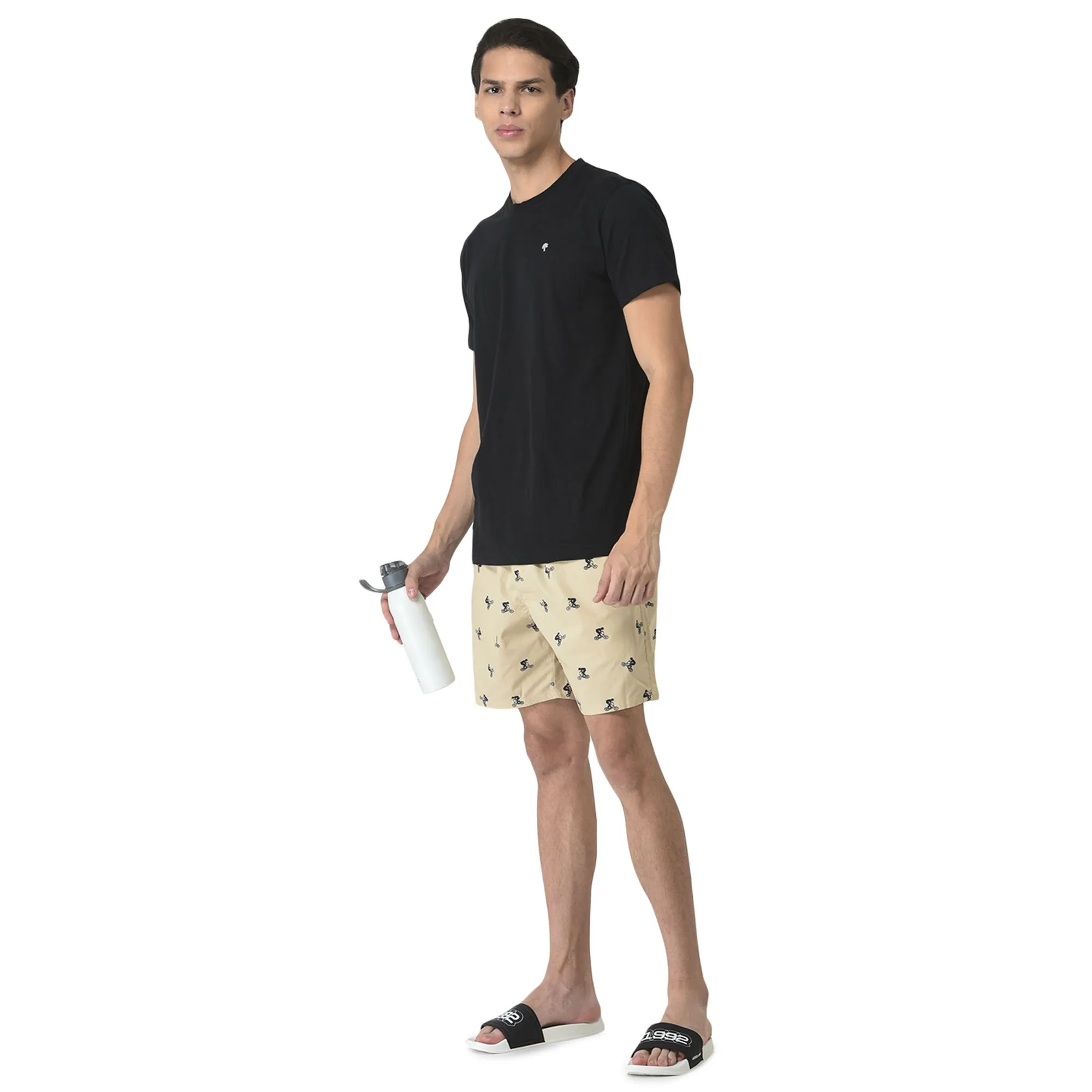 khaki-printed-shorts-for-men