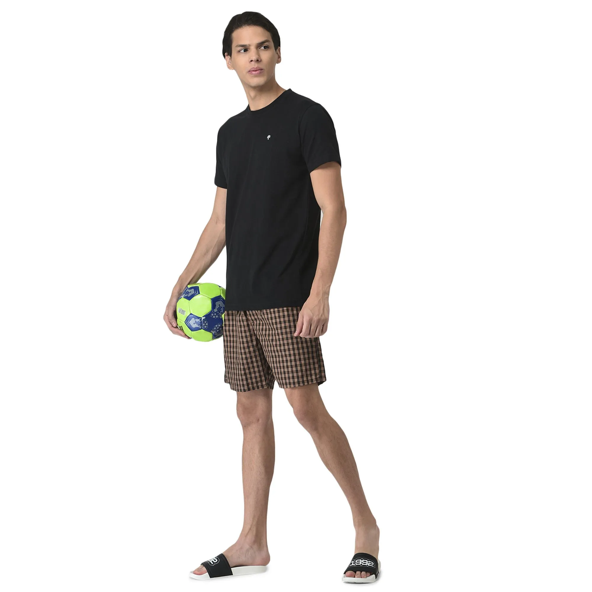 brown-black-checkered-shorts-for-men