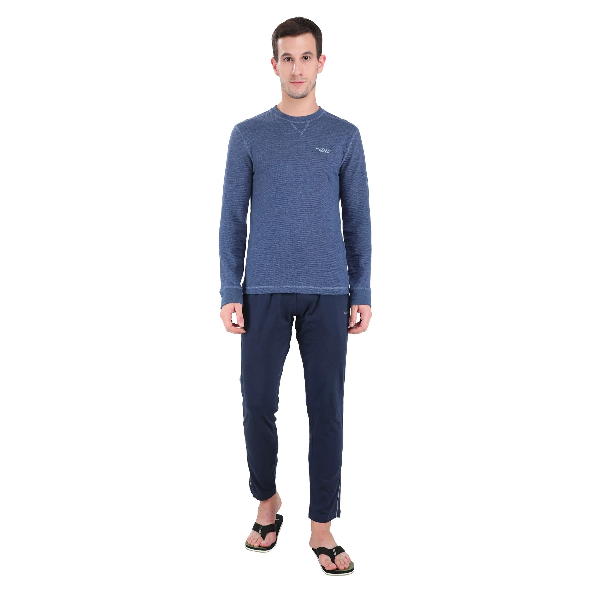 Navy track pants for men - Thumbnail 1