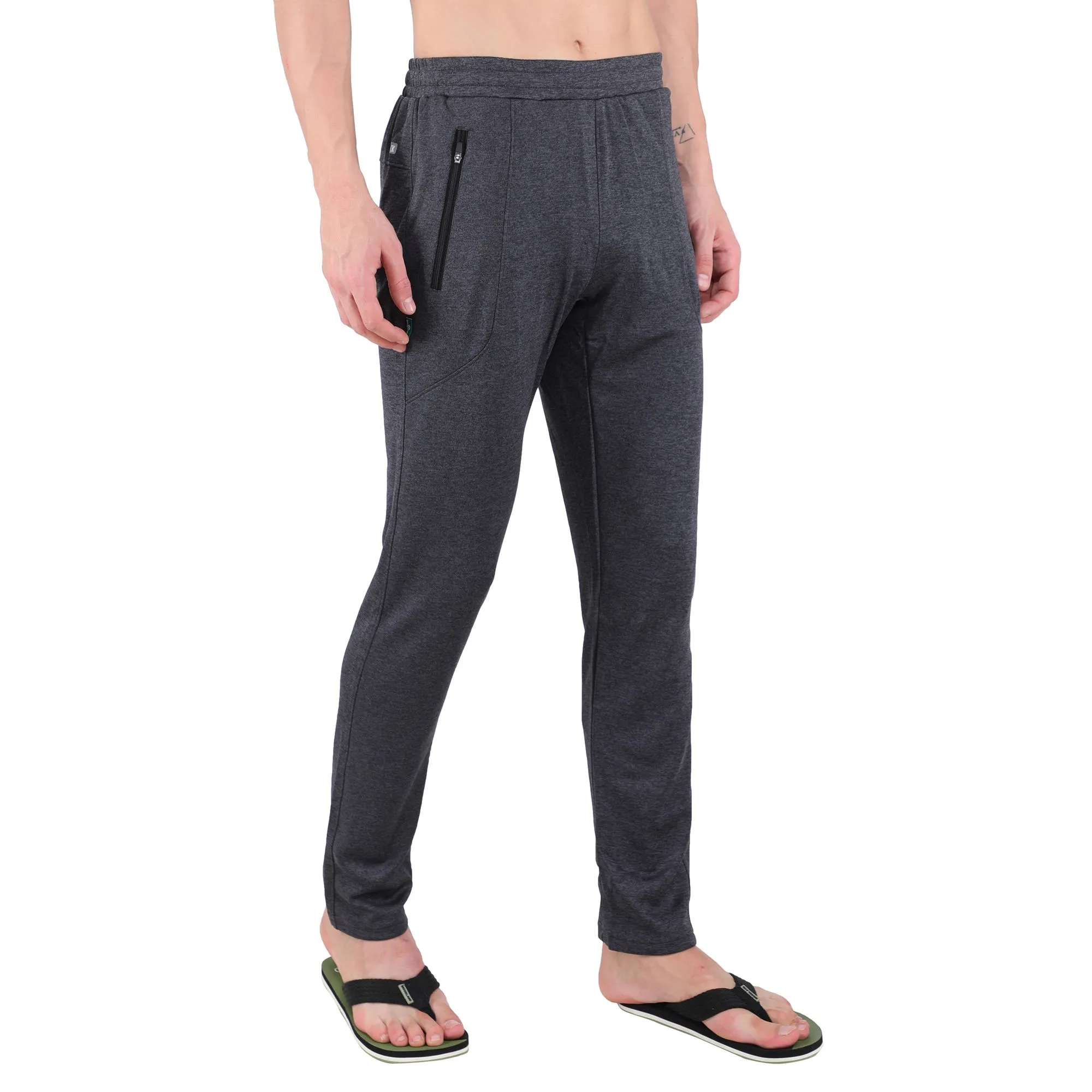 Black track pants for men - Thumbnail 4