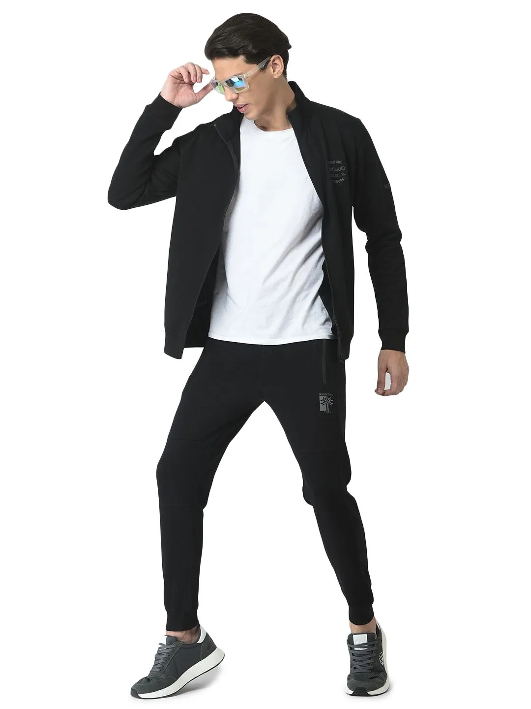 Black Track pants for men - Thumbnail 1