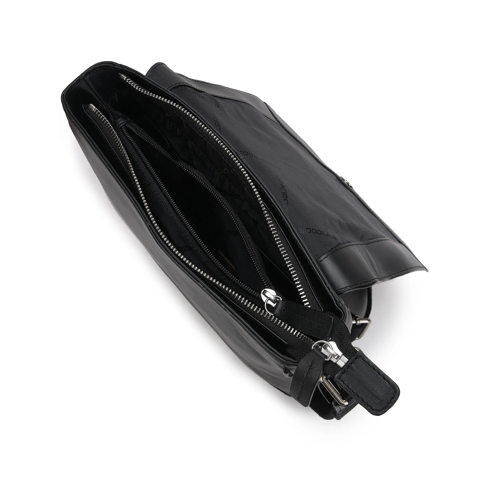 Black shoulder bag for men - Thumbnail 5