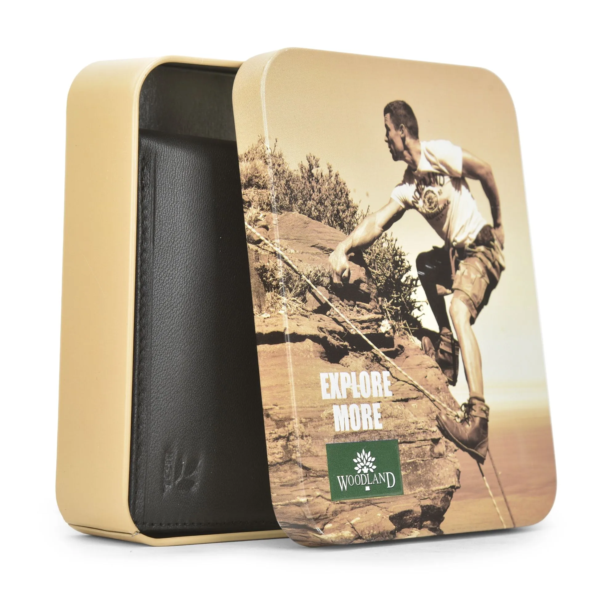 Black leather wallet for men - Thumbnail 7