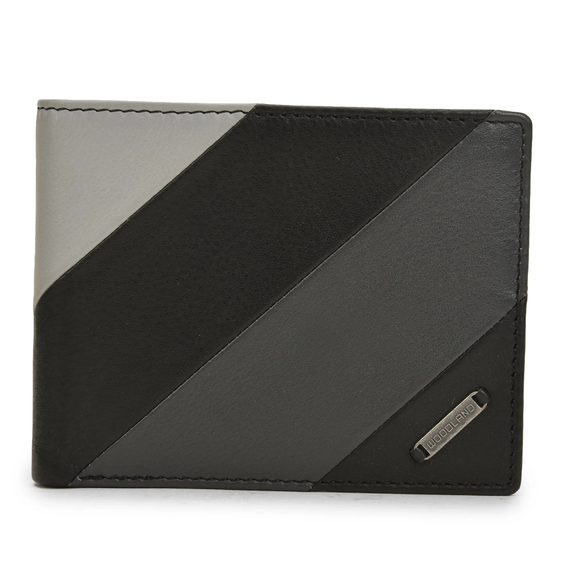 Black/Grey bifold wallet for men - Thumbnail 1