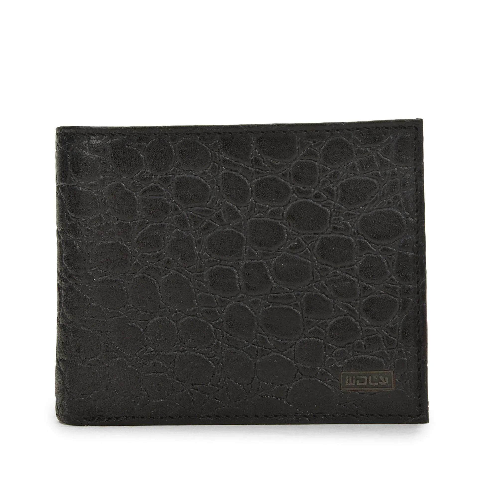 Black bifold wallet for men - Image 1