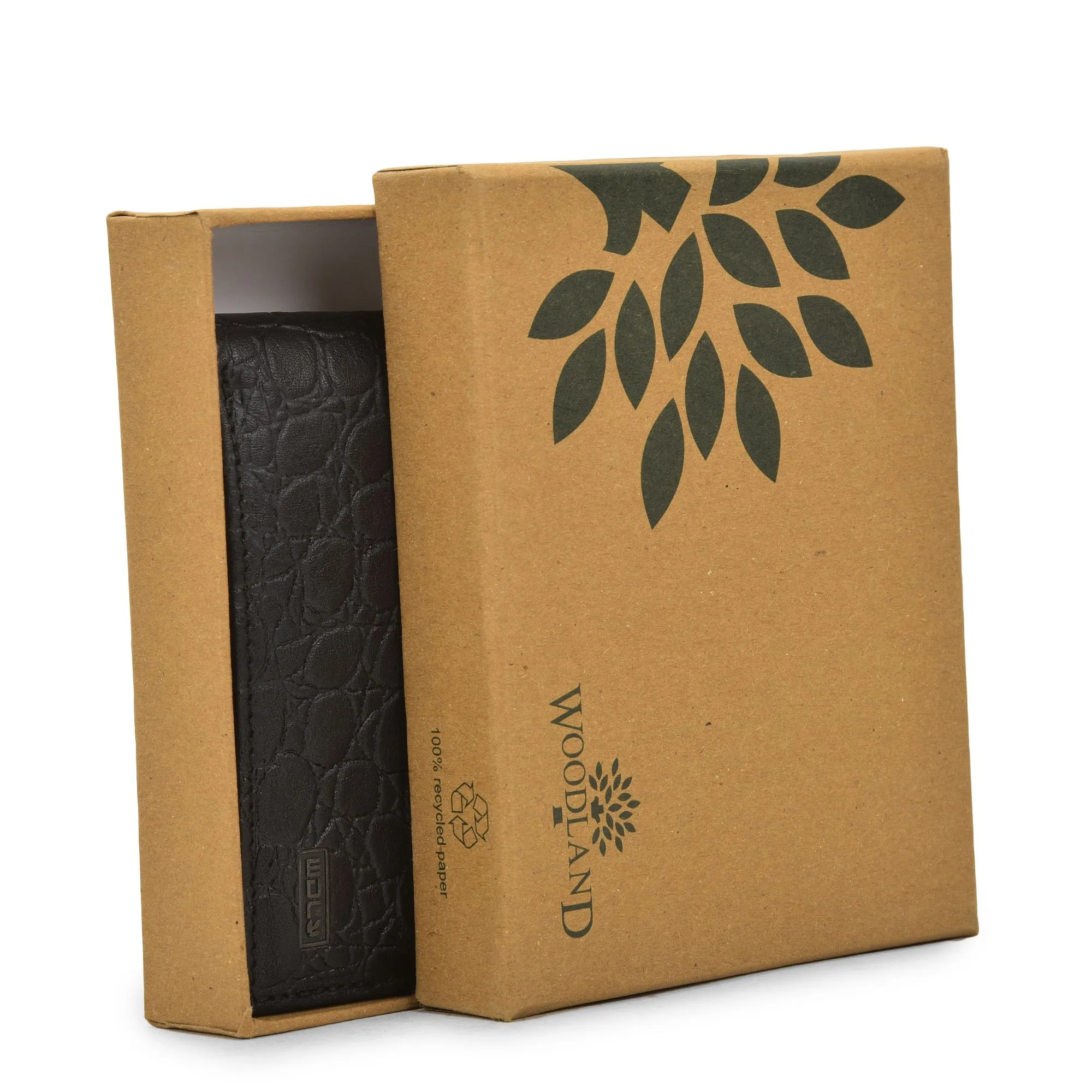 Black bifold wallet for men - Thumbnail 5