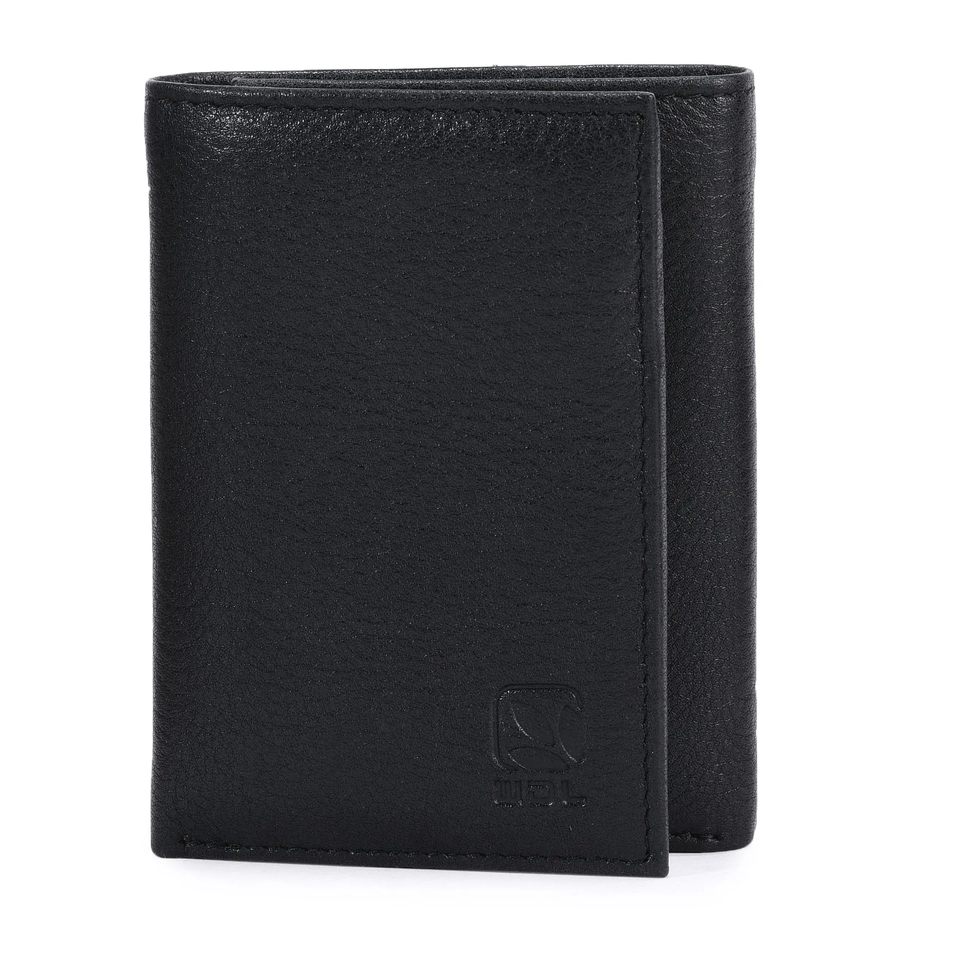 Black trifold wallet for men - Thumbnail 1