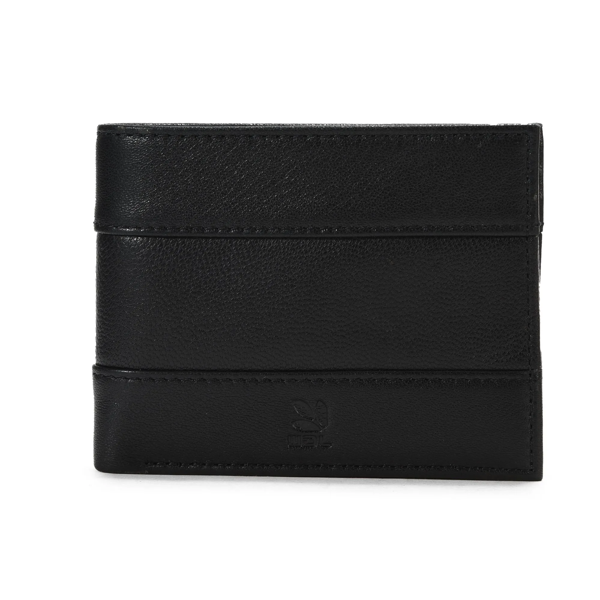Black leather Wallet for Men - Thumbnail 1