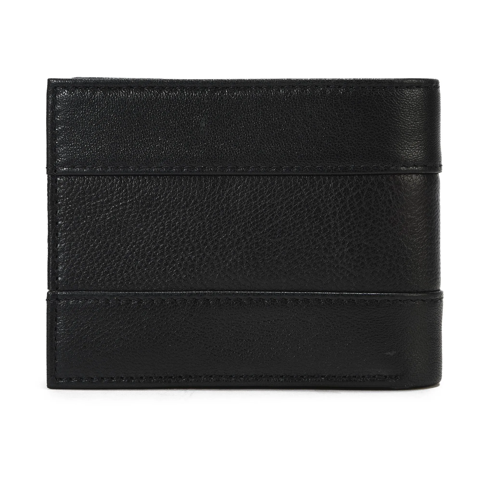 Black leather Wallet for Men - Thumbnail 2