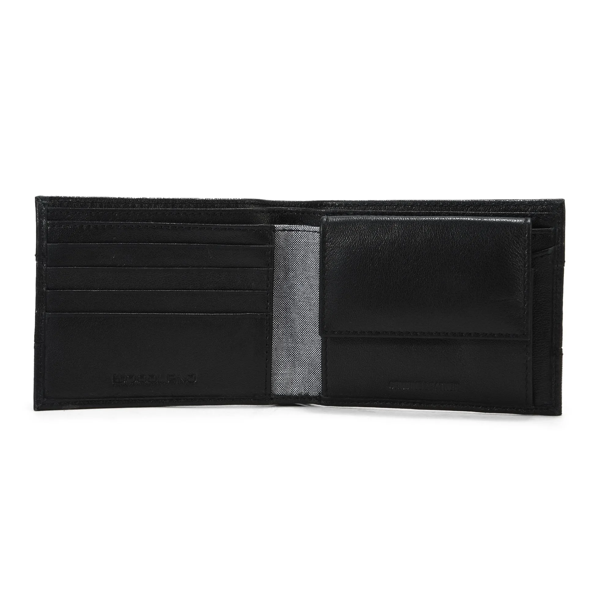 Black leather Wallet for Men - Thumbnail 3