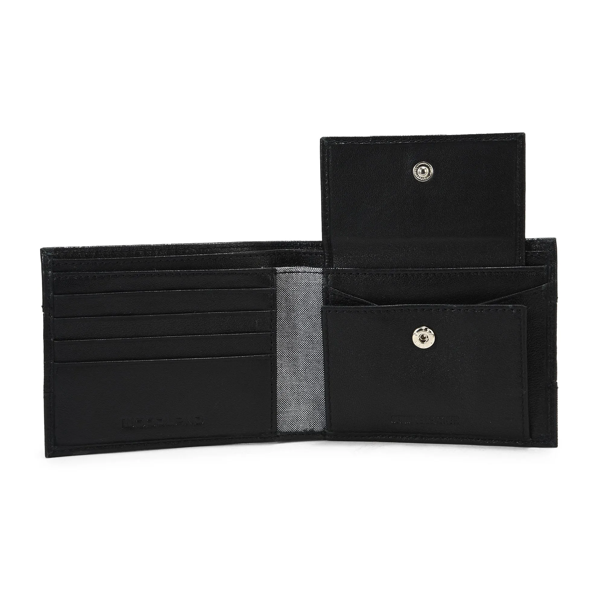 Black leather Wallet for Men - Thumbnail 4