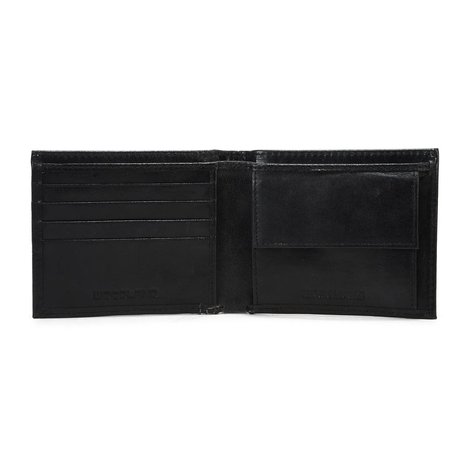 Black leather wallet for men - Thumbnail 3