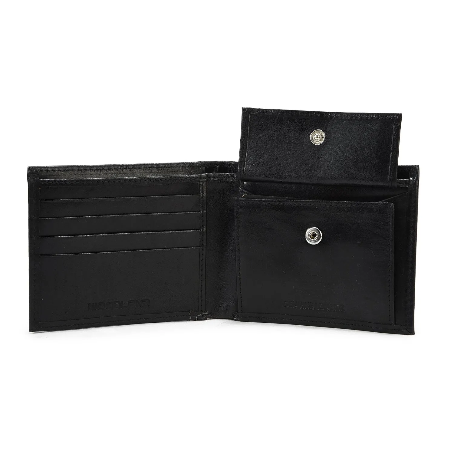 Black leather wallet for men - Thumbnail 4