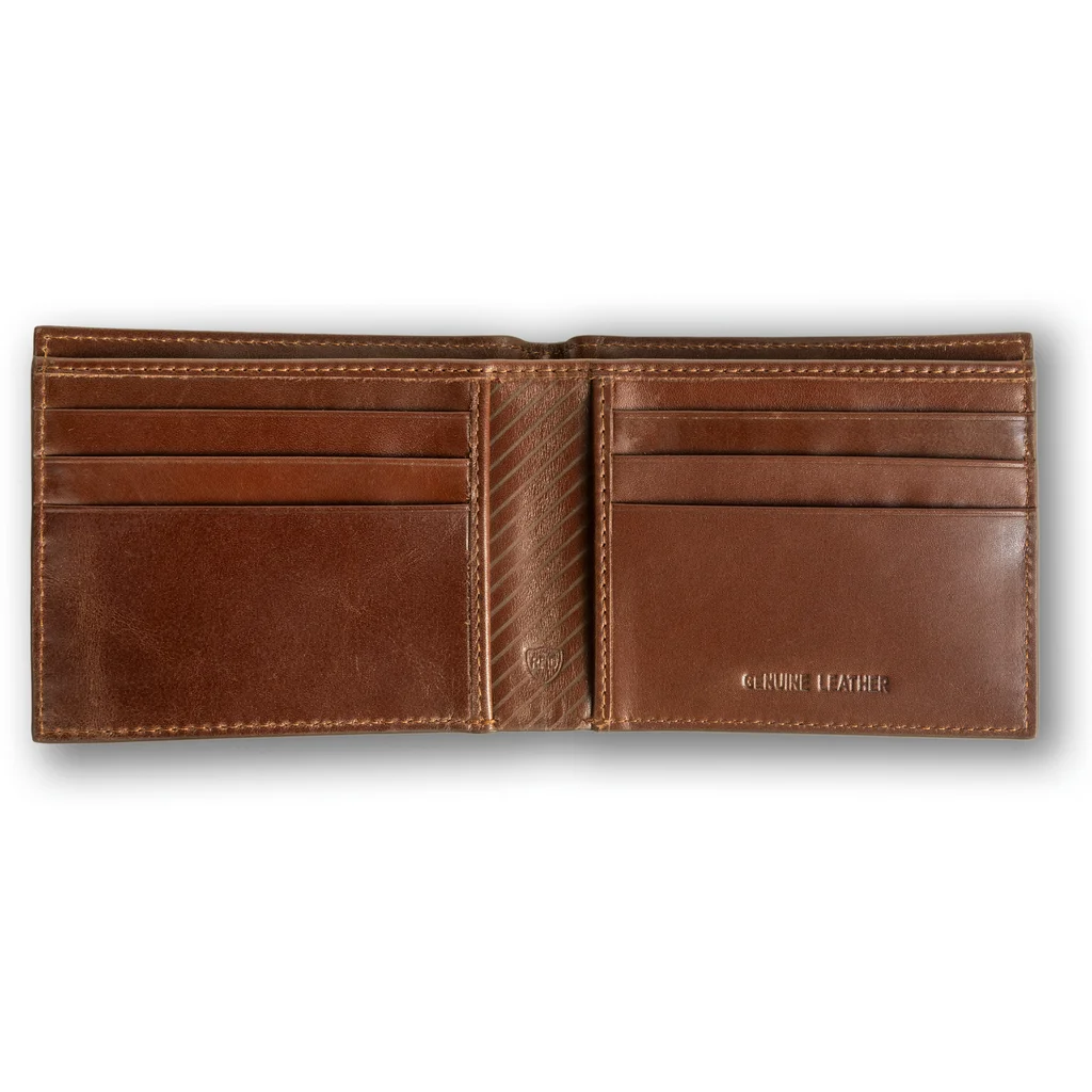 Brown leather wallet for men - Thumbnail 4