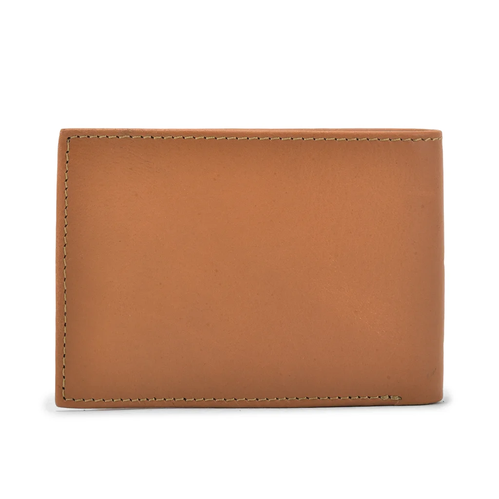 Tan bi-fold wallet for men - Thumbnail 2