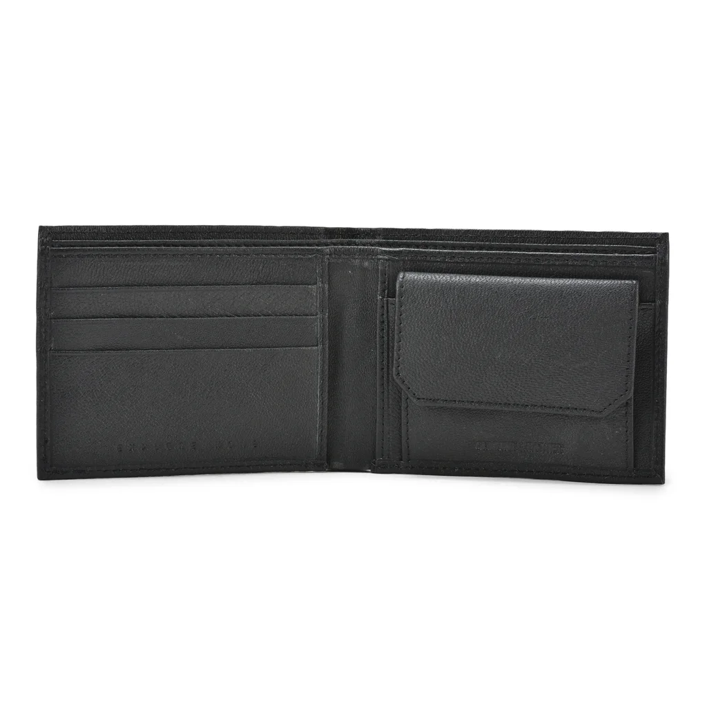 Black bi-fold wallet for men - Thumbnail 3
