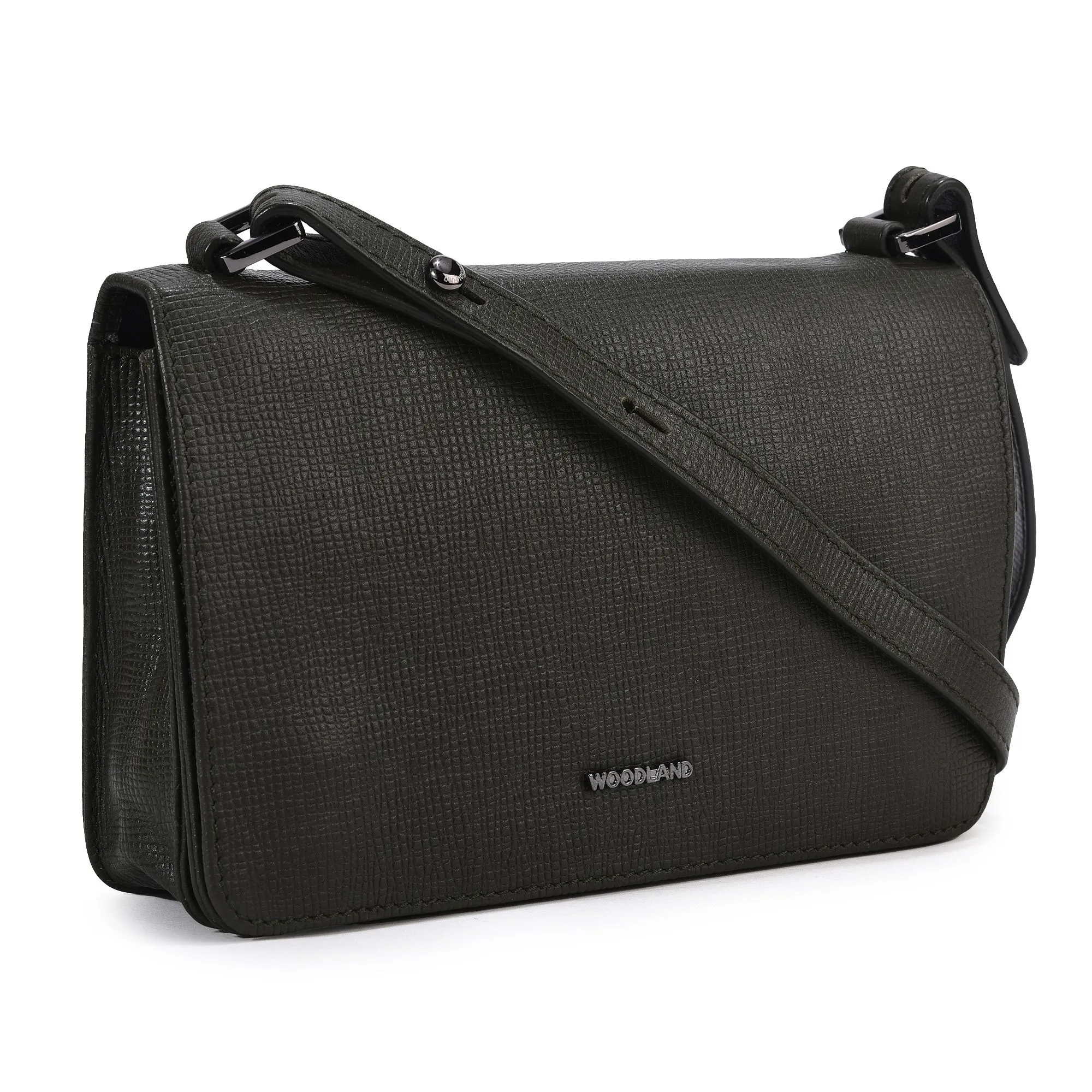 MILITARY GREEN leather bag for women - Thumbnail 2