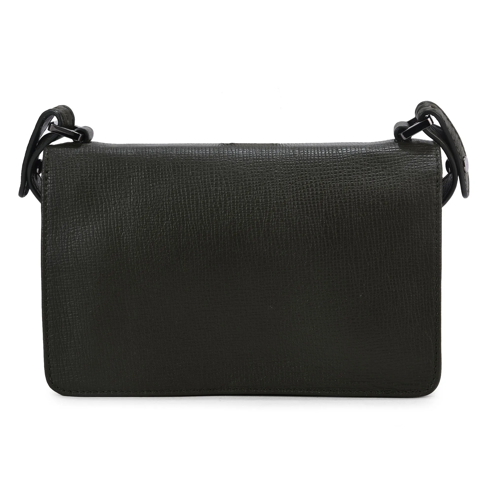 MILITARY GREEN leather bag for women - Thumbnail 3