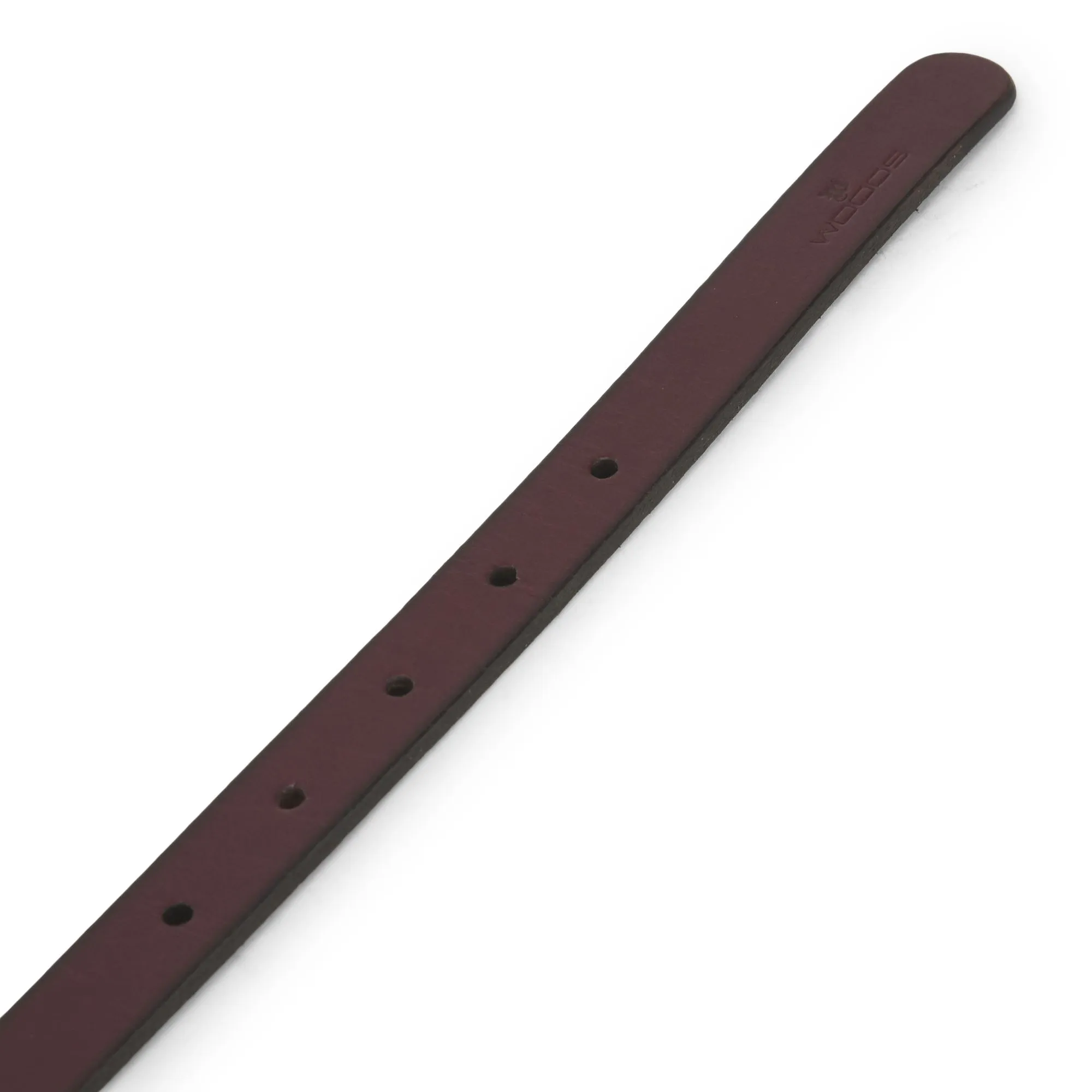 Burgundy leather belt for women - Thumbnail 3